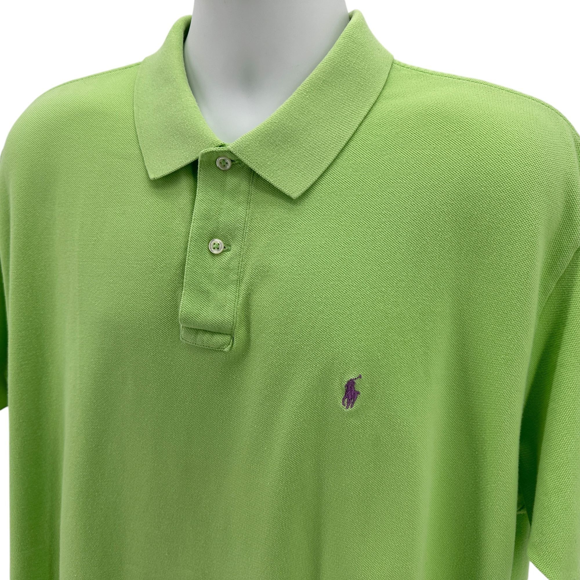Polo Ralph Lauren Vintage Polo By Ralph Lauren Mens XXL Polo Shirt Lime Green Size US XXL / EU 58 / 5 - 2 Thumbnail