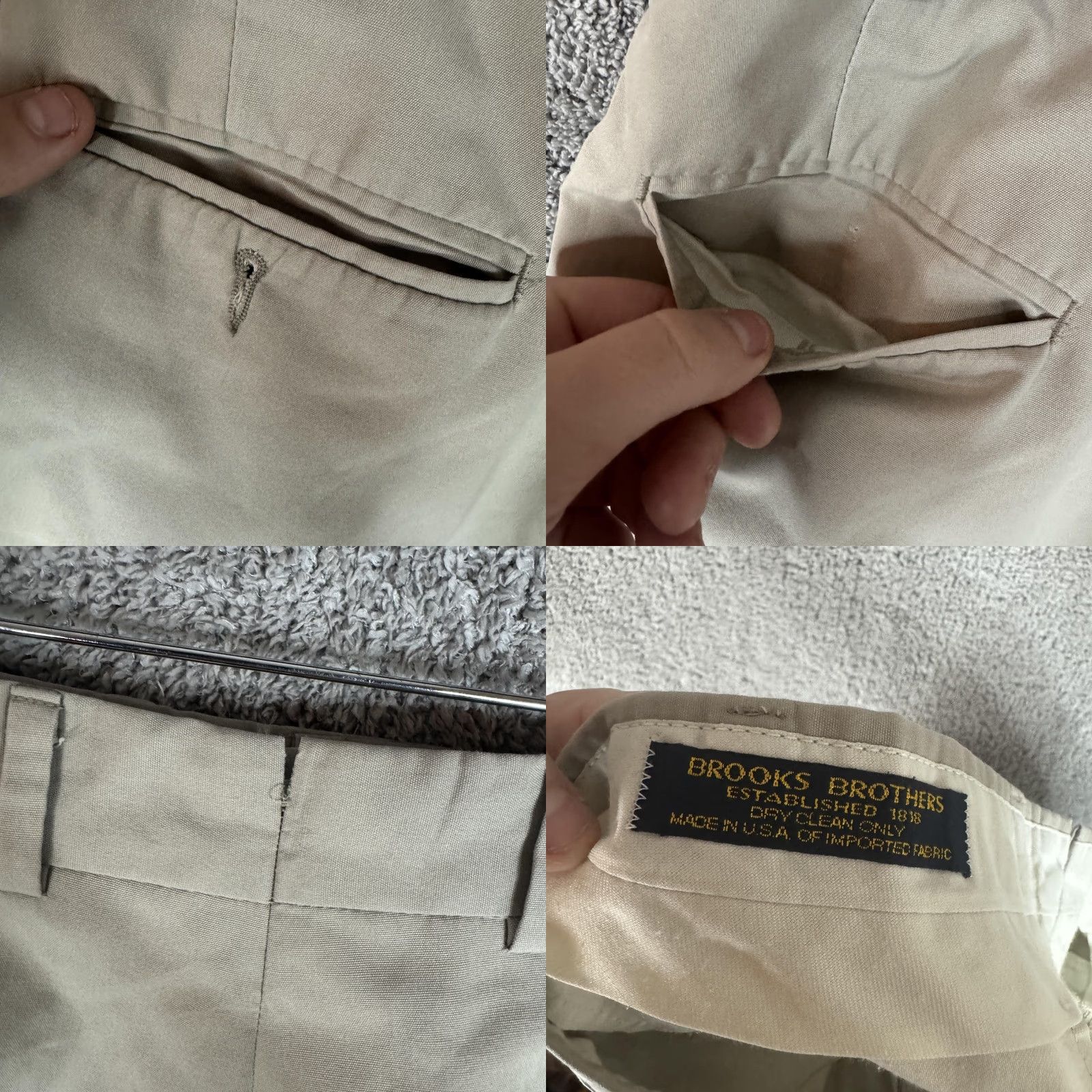 Brooks Brothers Brooks Brothers Dress Pants Mens Khaki Tan Flat Front Cuffed Made in USA Slacks Size US 36 / EU 52 - 9 Thumbnail