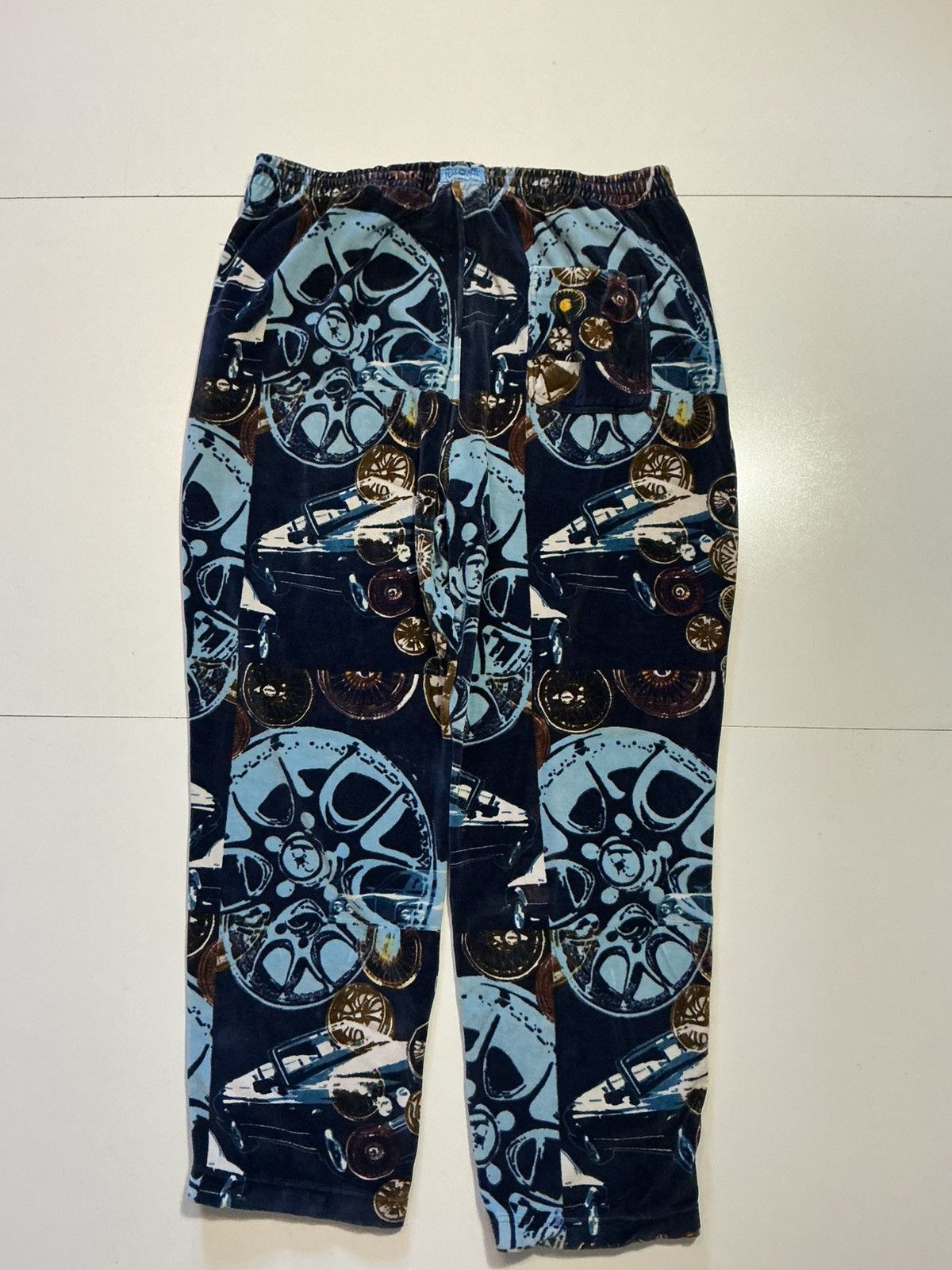 Pelle Pelle Vintage 90s Y2K 2000s Pelle Pelle AOP Velour Track Pants Size US 40 / EU 56 - 3 Thumbnail