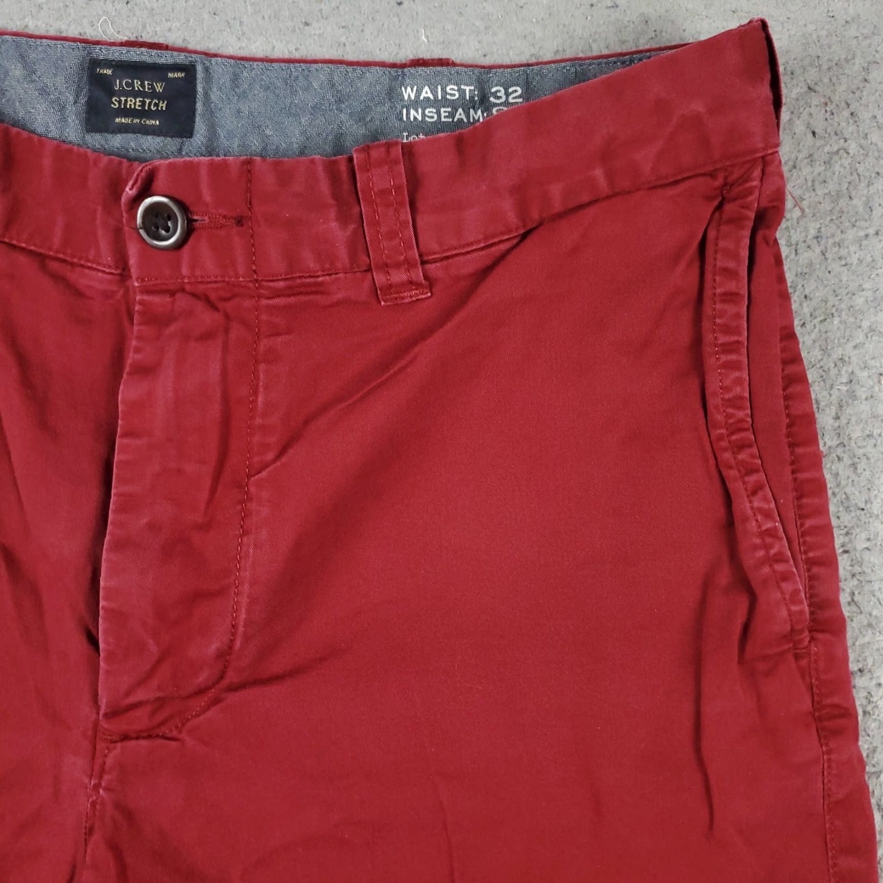 J.Crew VINTAGE J.Crew Men's Shorts Size 32 Red Casual Flat Front Chino Summer Size US 32 / EU 48 - 3 Thumbnail