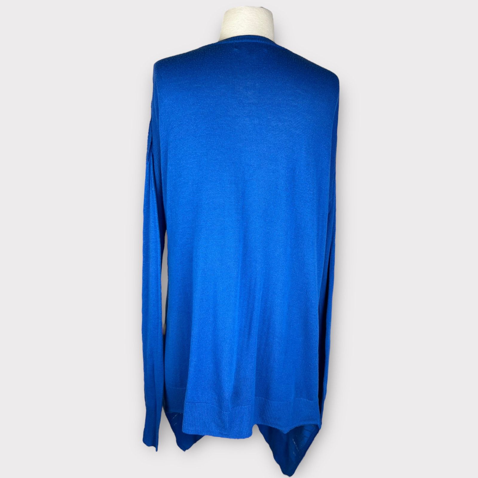 Mossimo Mossimo | Cobalt Blue Open Front Waterfall Cardigan Sweater Size L / US 10 / IT 46 - 4 Thumbnail