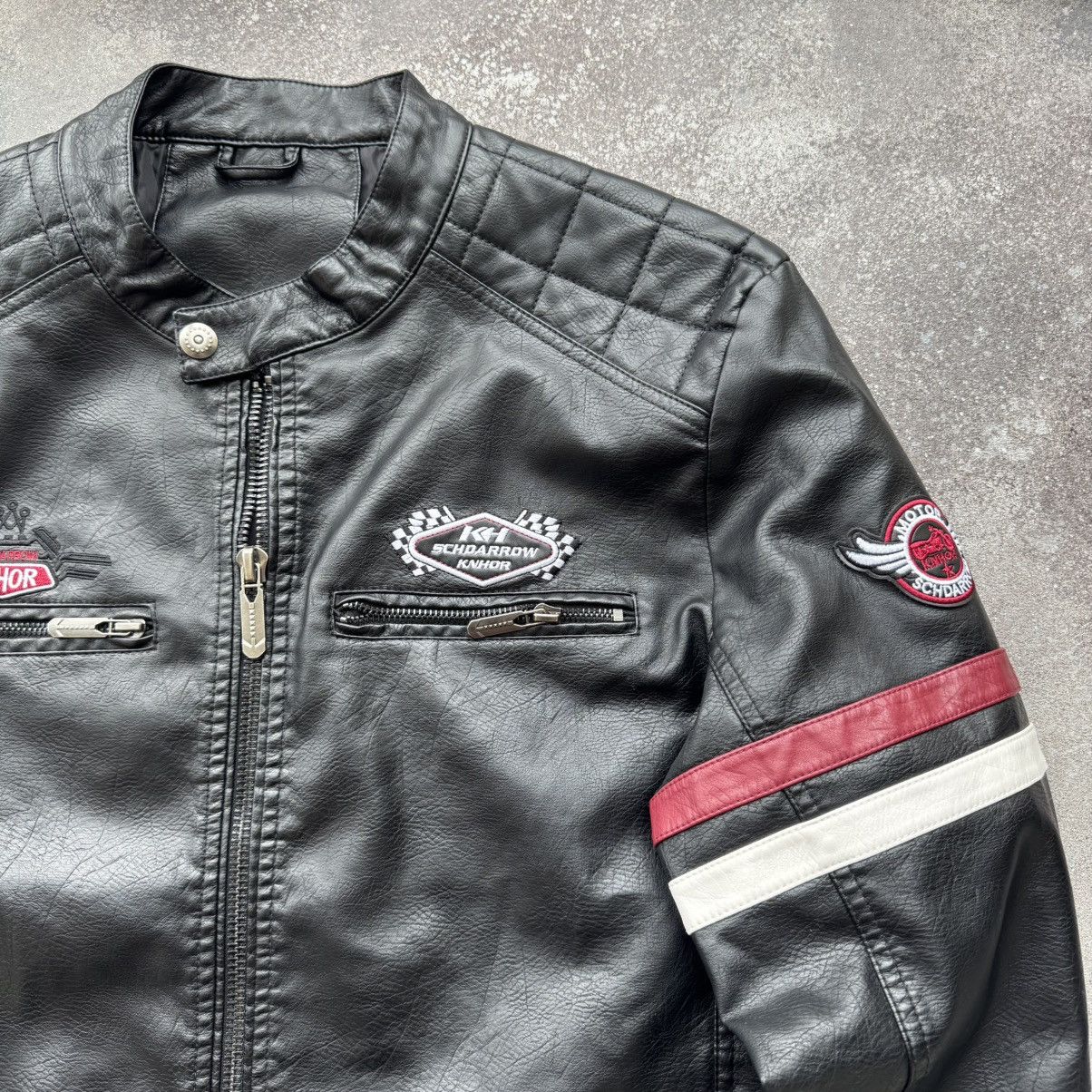 Hysteric Glamour Moto Racing Vintage Y2K Faux Leather Jacket Size US M / EU 48-50 / 2 - 7 Thumbnail