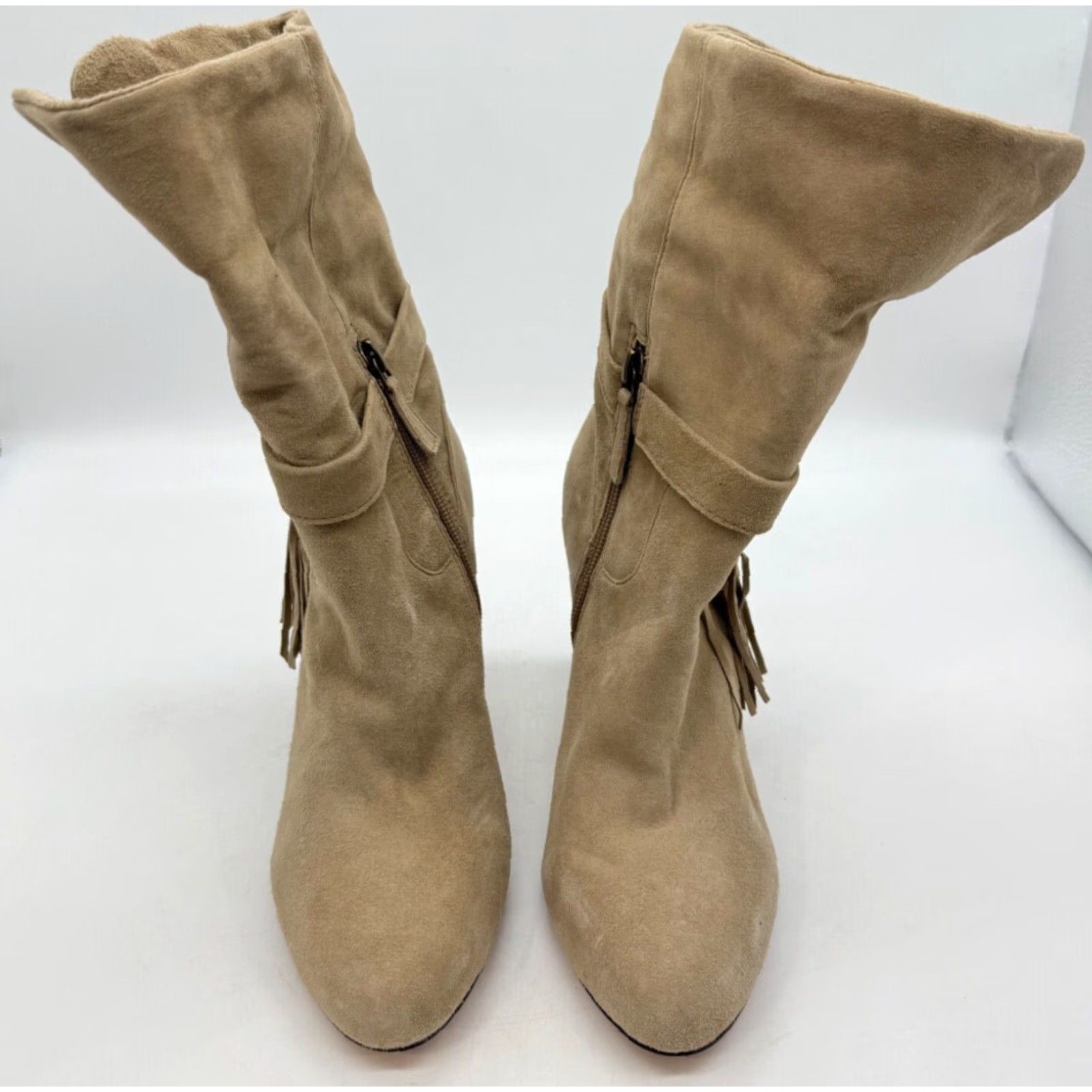 Johnston & Murphy Johnston & Murphy Womens Suede Boots Size 7.5 Brown Tassel Bootie Size US 8 / IT 38 - 2 Thumbnail