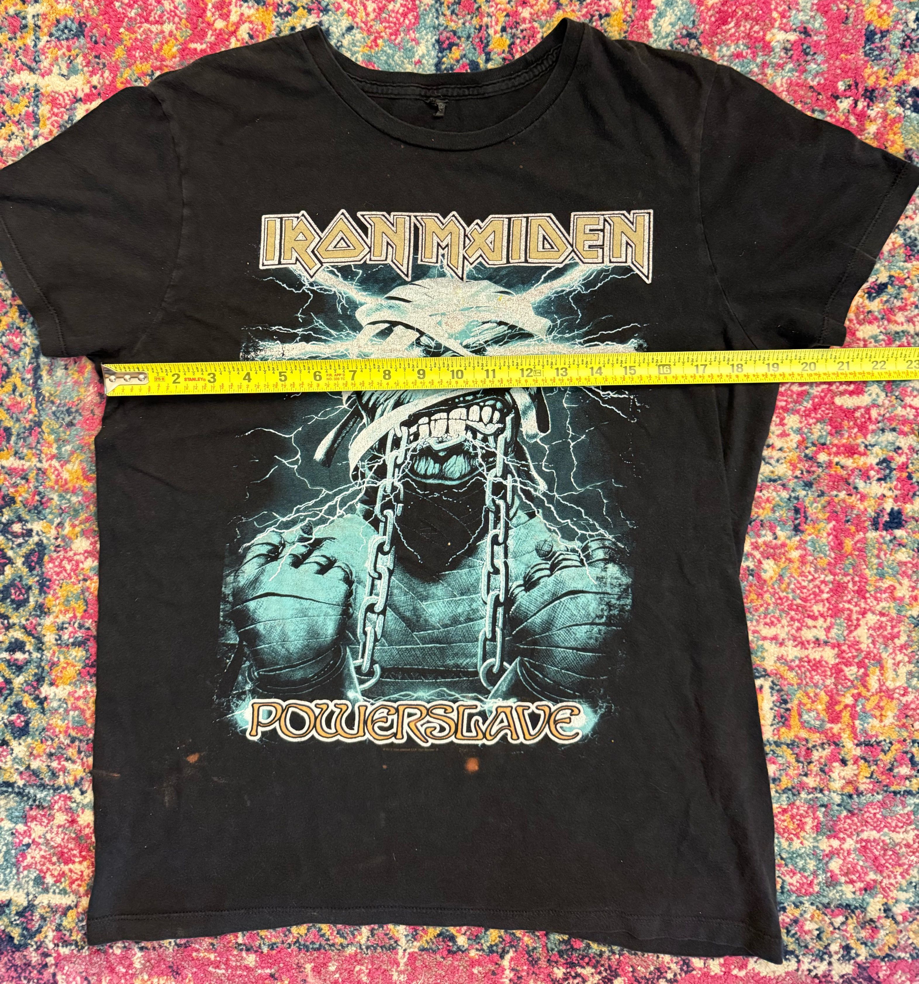 Band Tees × Iron Maiden Vintage Iron Maiden Powerslave Tee — Faded Black | Men’s Med Size US M / EU 48-50 / 2 - 3 Thumbnail