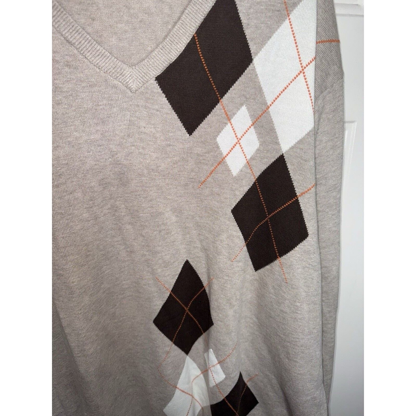 Old Navy Old Navy Sweater Mens 3XL Beige Argyle Preppy Pullover Crew Size US XXL / EU 58 / 5 - 4 Thumbnail
