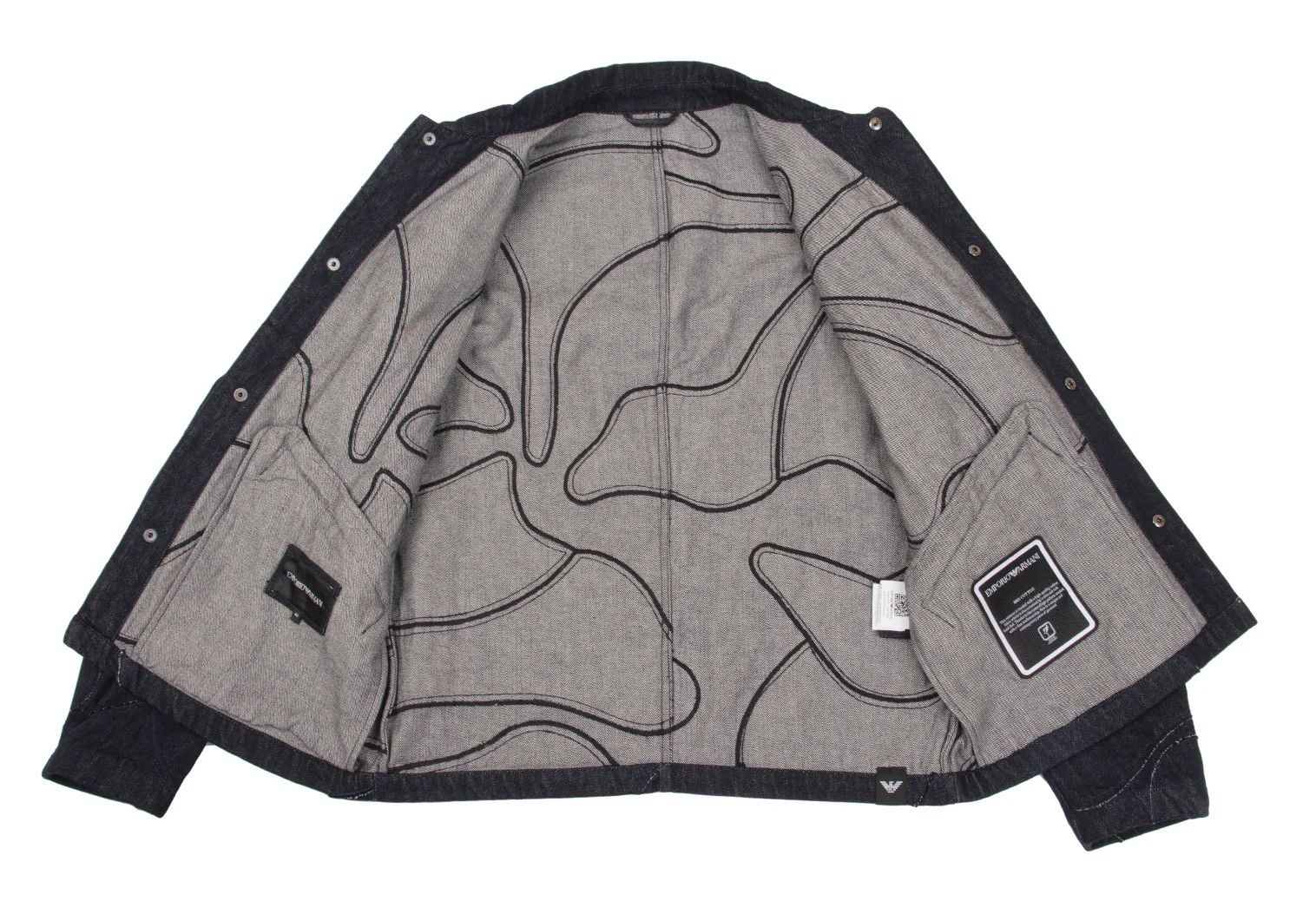 Emporio Armani Patchwork Denim Coverall in Indigo Navy, Size 48 Size US M / EU 48-50 / 2 - 12 Thumbnail