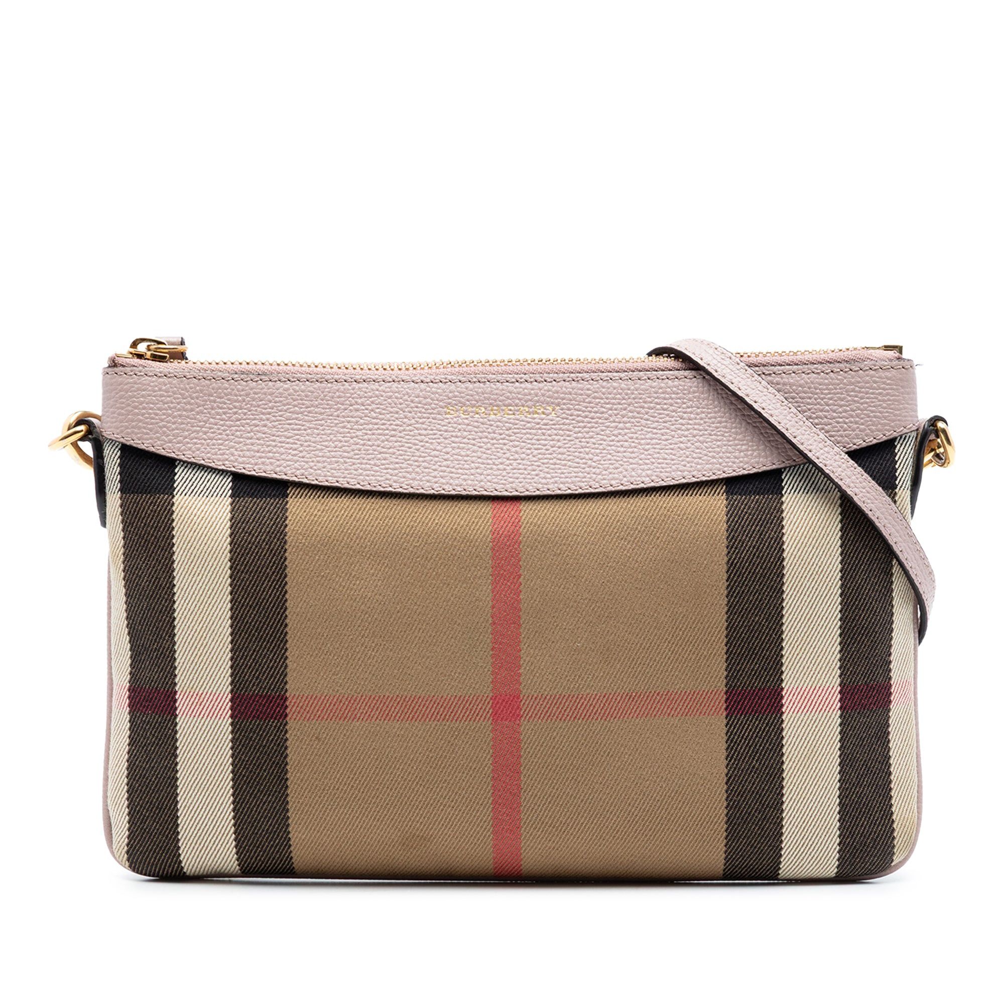 Burberry House Check Canvas Derby Peyton Crossbody Size ONE SIZE - 1 Thumbnail