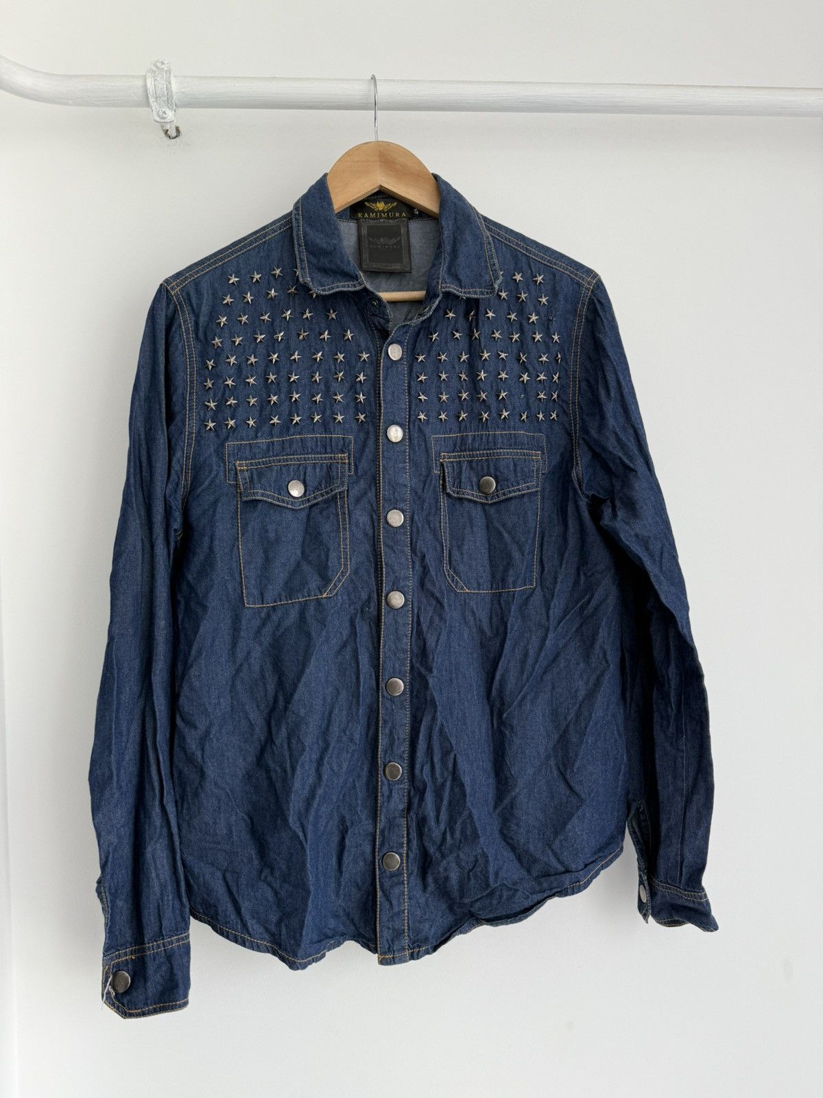 Japanese Brand × Vintage Vintage Kamimura Tokyo Avant Garde Denim Shirt Size US M / EU 48-50 / 2 - 1 Thumbnail