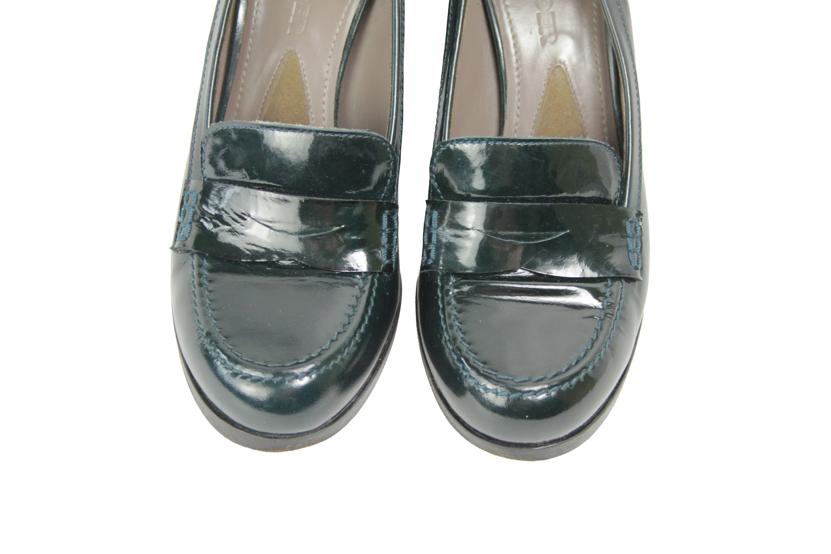 Jil Sander Patent Leather Y2K Heeled Loafers Size US 8 / IT 38 - 5 Thumbnail