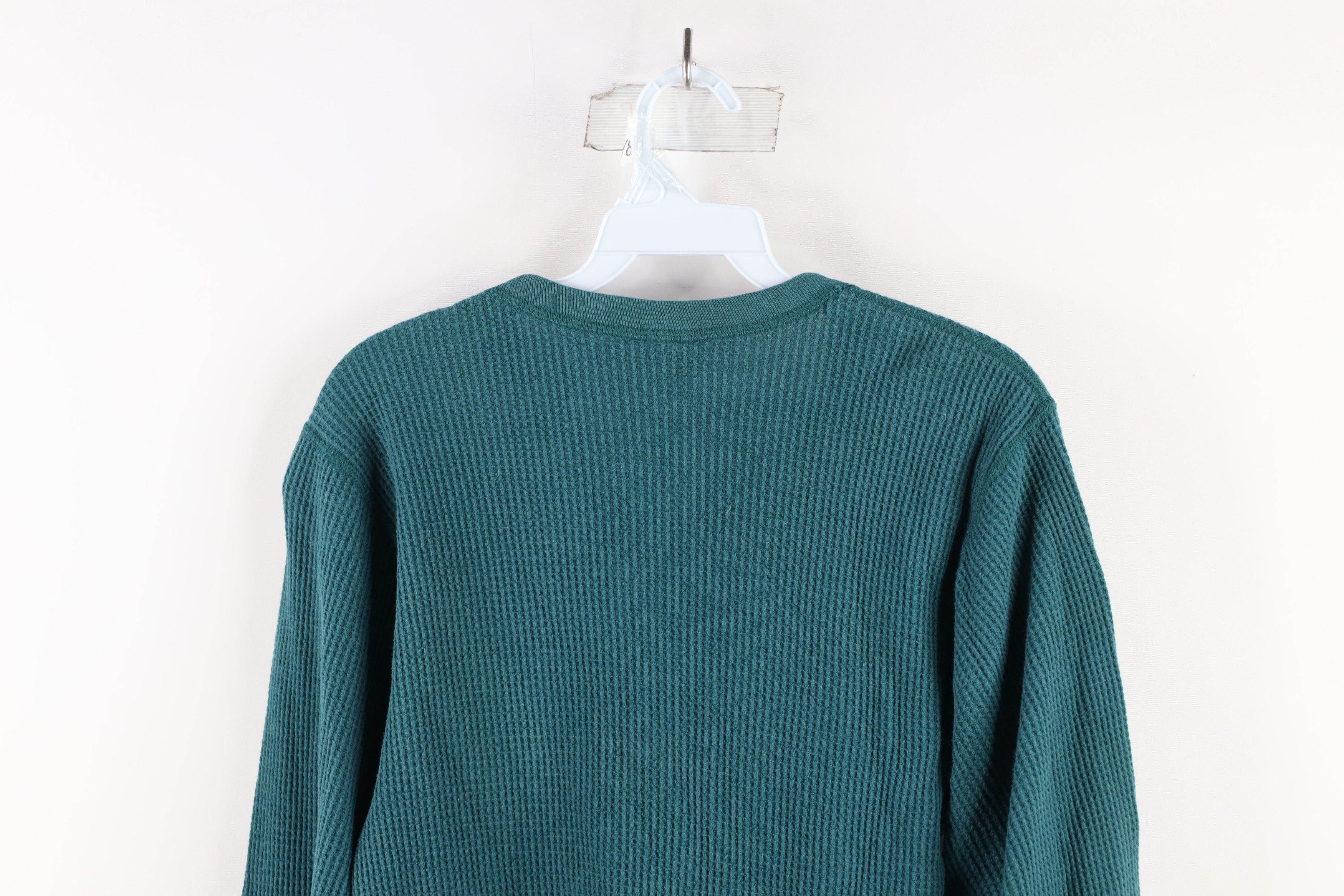 Vintage Vintage 90s Streetwear Waffle Knit Henley T-Shirt USA Size US M / EU 48-50 / 2 - 6 Thumbnail