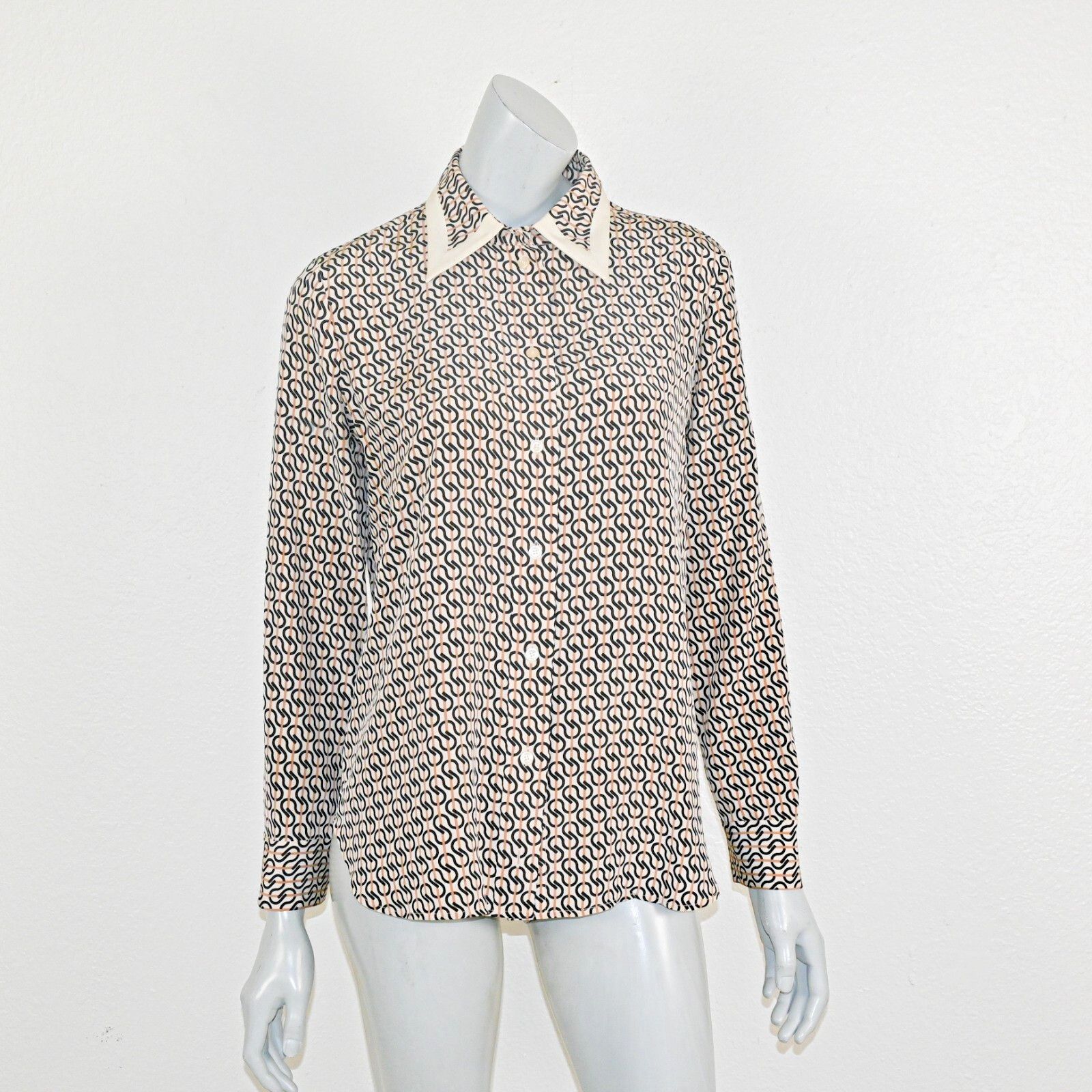 St. John St. JOHN Collection Icon Stripe Silk Crepe De Chine Blouse M Size M / US 6-8 / IT 42-44 - 3 Thumbnail