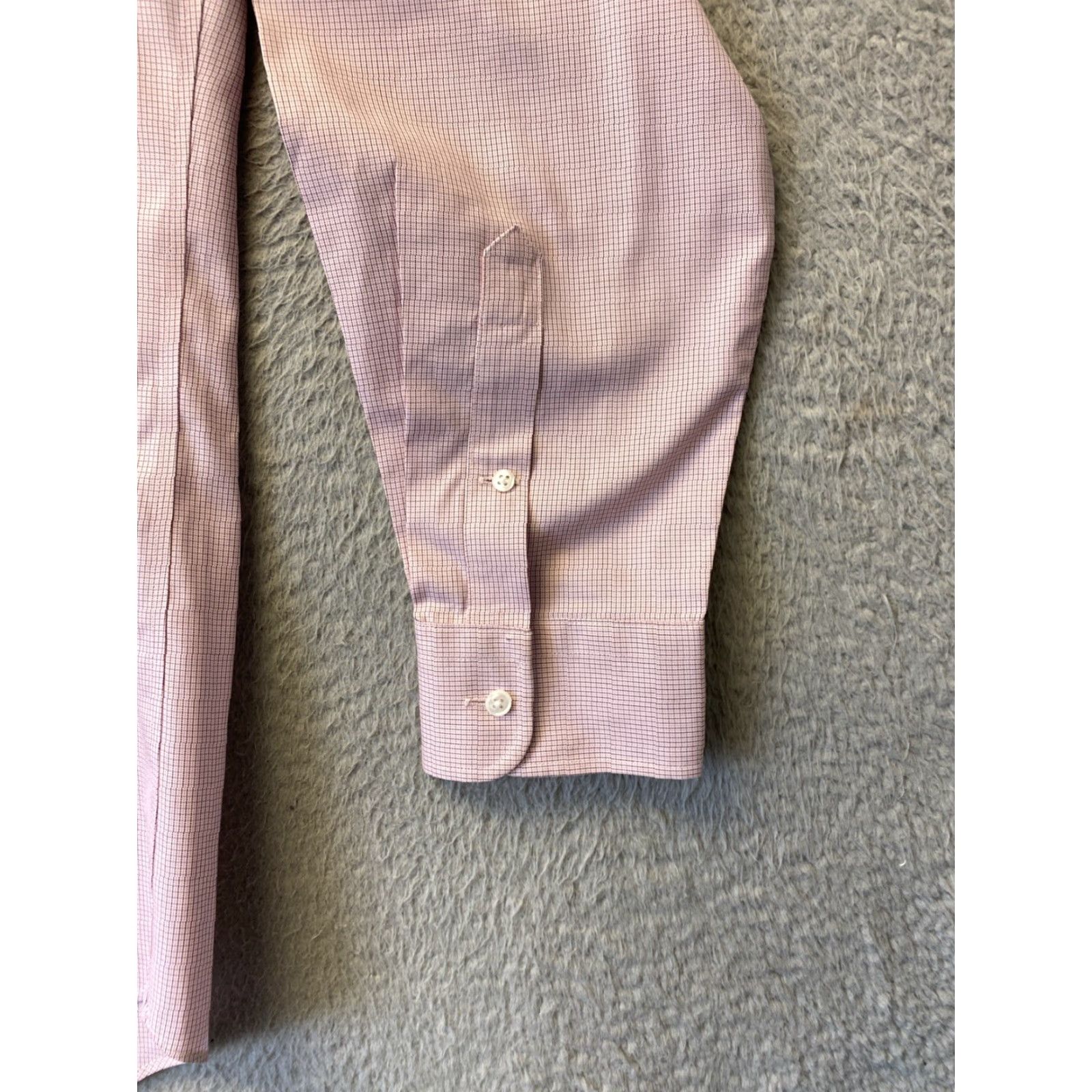 Nordstrom VINTAGE Nordstrom Men's Dress Shirt Cotton Pink Long Sleeve Business Wedding Formal 15.5 Size 40R - 6 Thumbnail