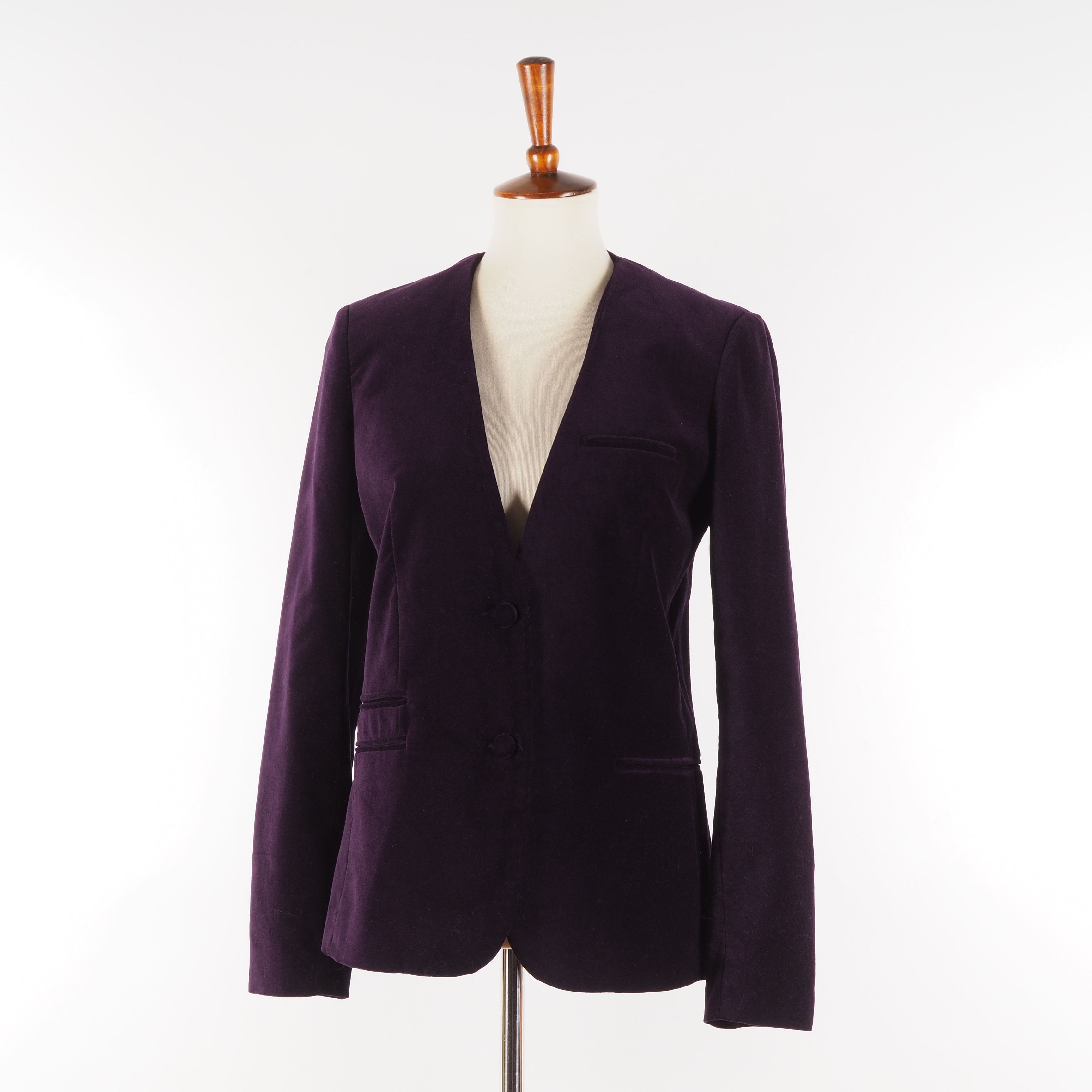 Zadig & Voltaire Zadig & Voltaire Purple Velvet Embroidered Blazer Jacket Size M / US 6-8 / IT 42-44 - 3 Thumbnail
