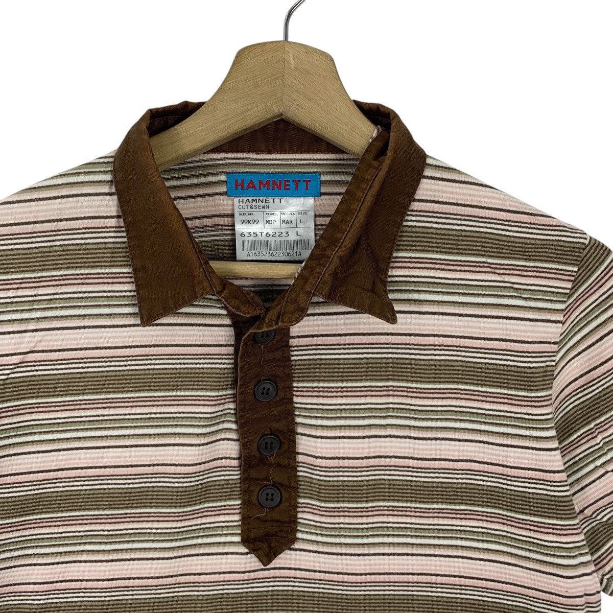 Katharine Hamnett London KATHARINE HAMNETT LONDON Cut & Sew Polo Tee Shirt Top Size L / US 10 / IT 46 - 4 Thumbnail
