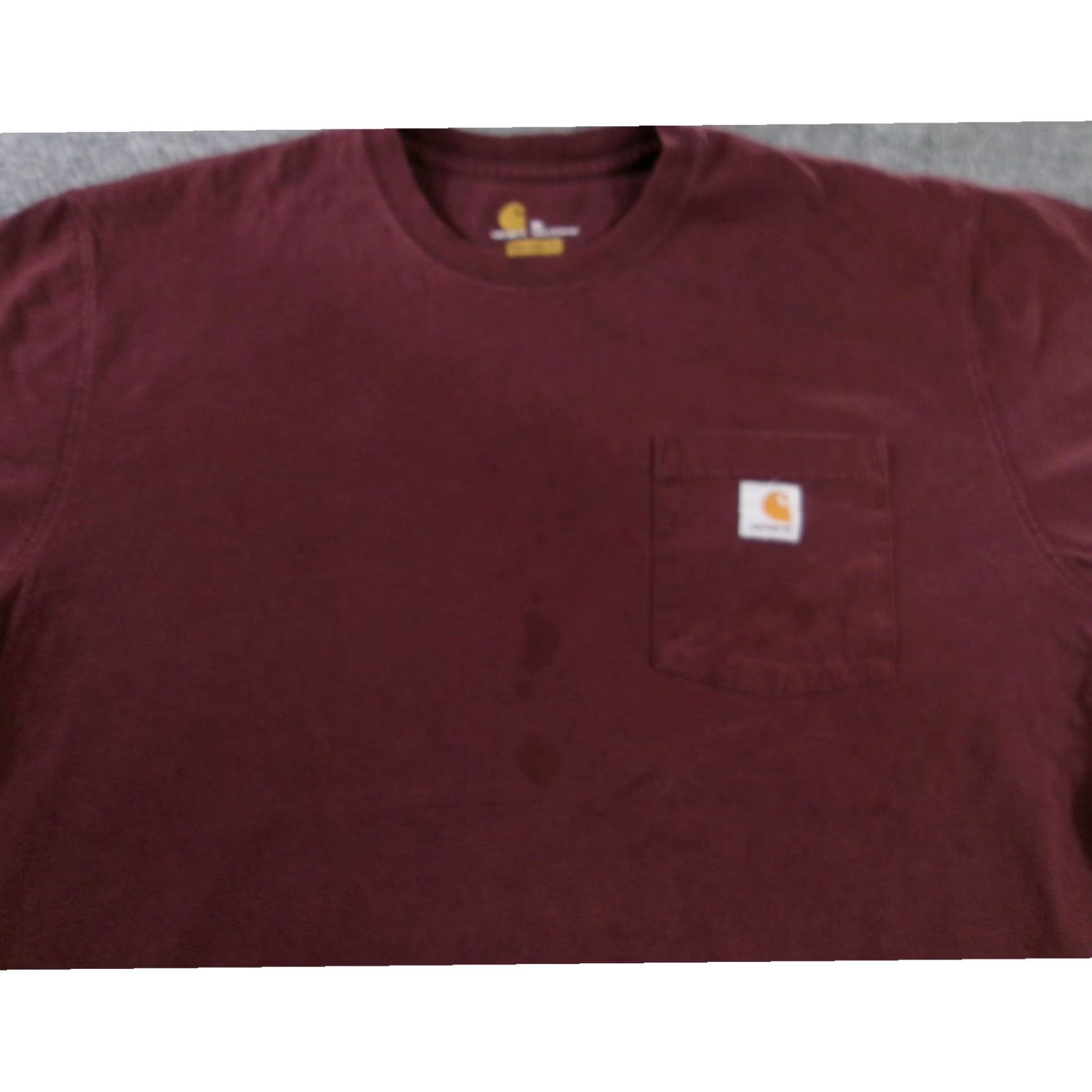 Carhartt Carhartt T-Shirt Men XL Heavyweight Workwear Short Sleeve Crew Neck Maroon Outdoor Camping Hiking Size US XL / EU 56 / 4 - 2 Thumbnail