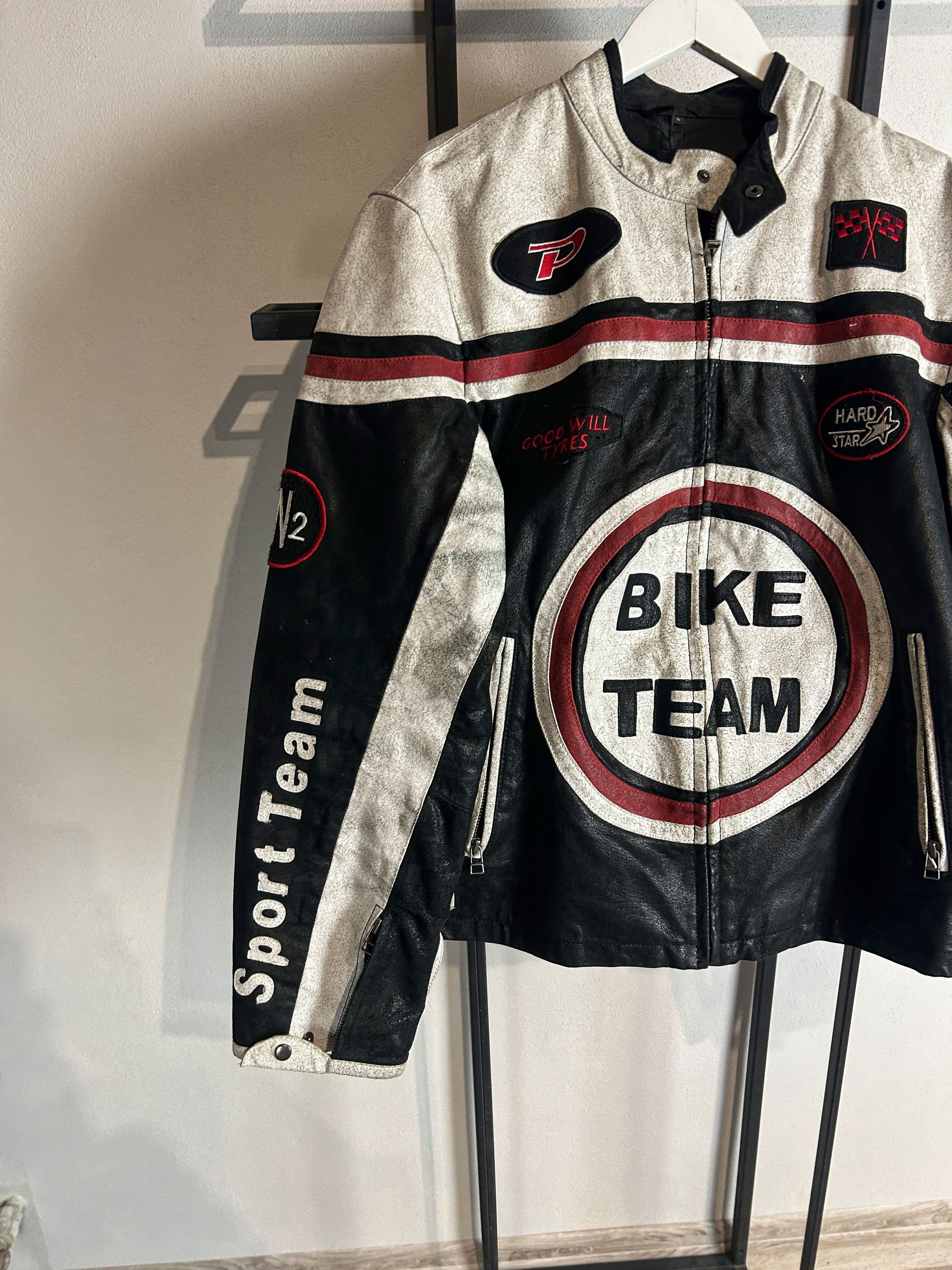 Vintage Bike Team Racing Leather Jacket Moto Graphic Y2K Vintage Size US M / EU 48-50 / 2 - 3 Thumbnail