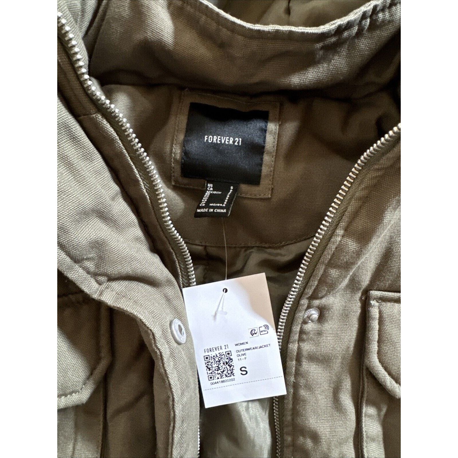 Forever 21 New Forever 21 Women’s Green Outwear/Jacket Size S Green Size S / US 4 / IT 40 - 3 Thumbnail