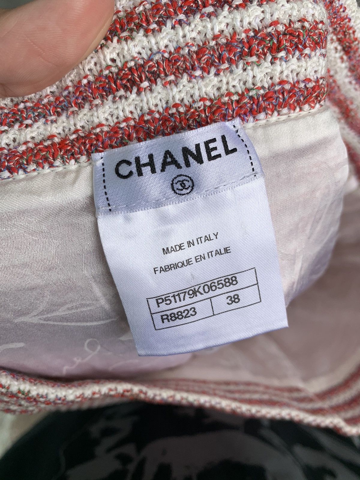 Chanel SS15 CC Logo Pearl Button Flared Skirt Size 26" / US 2 / IT 38 - 9 Thumbnail