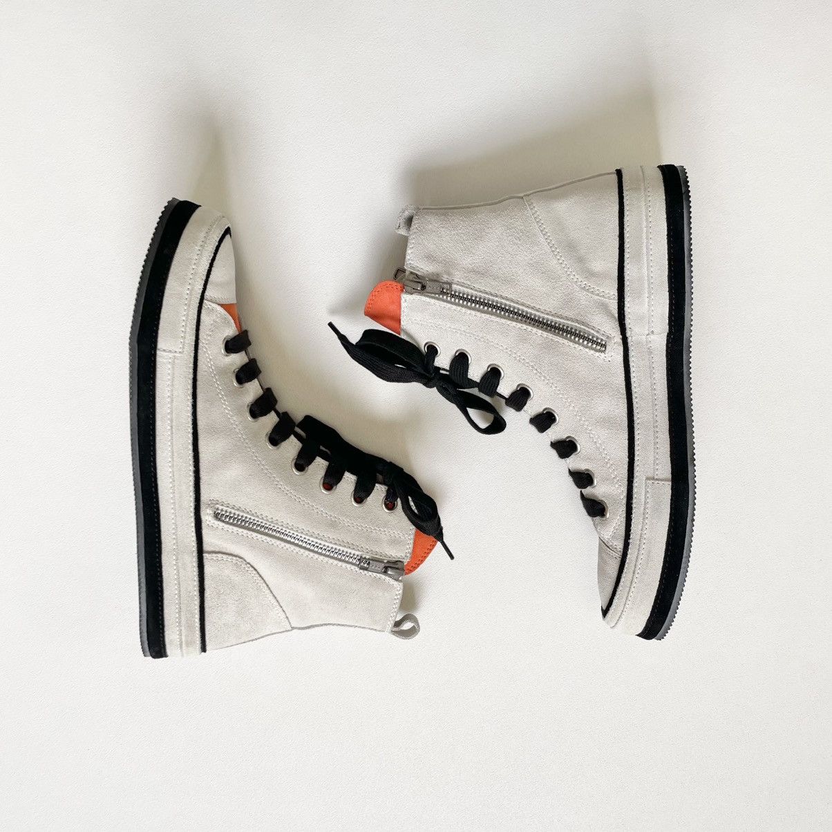 Ann Demeulemeester High Top Sail White Suede ‘Gert’ Sneakers Size US 8 / IT 38 - 4 Thumbnail