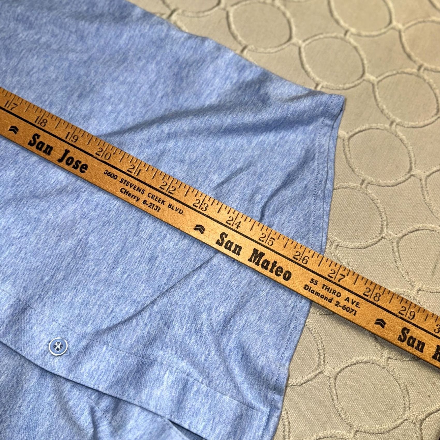Vintage Raffi Shirt Mens Small Blue Button Front Short Sleeve 100% Cotton Knit Casual Size US S / EU 44-46 / 1 - 8 Thumbnail