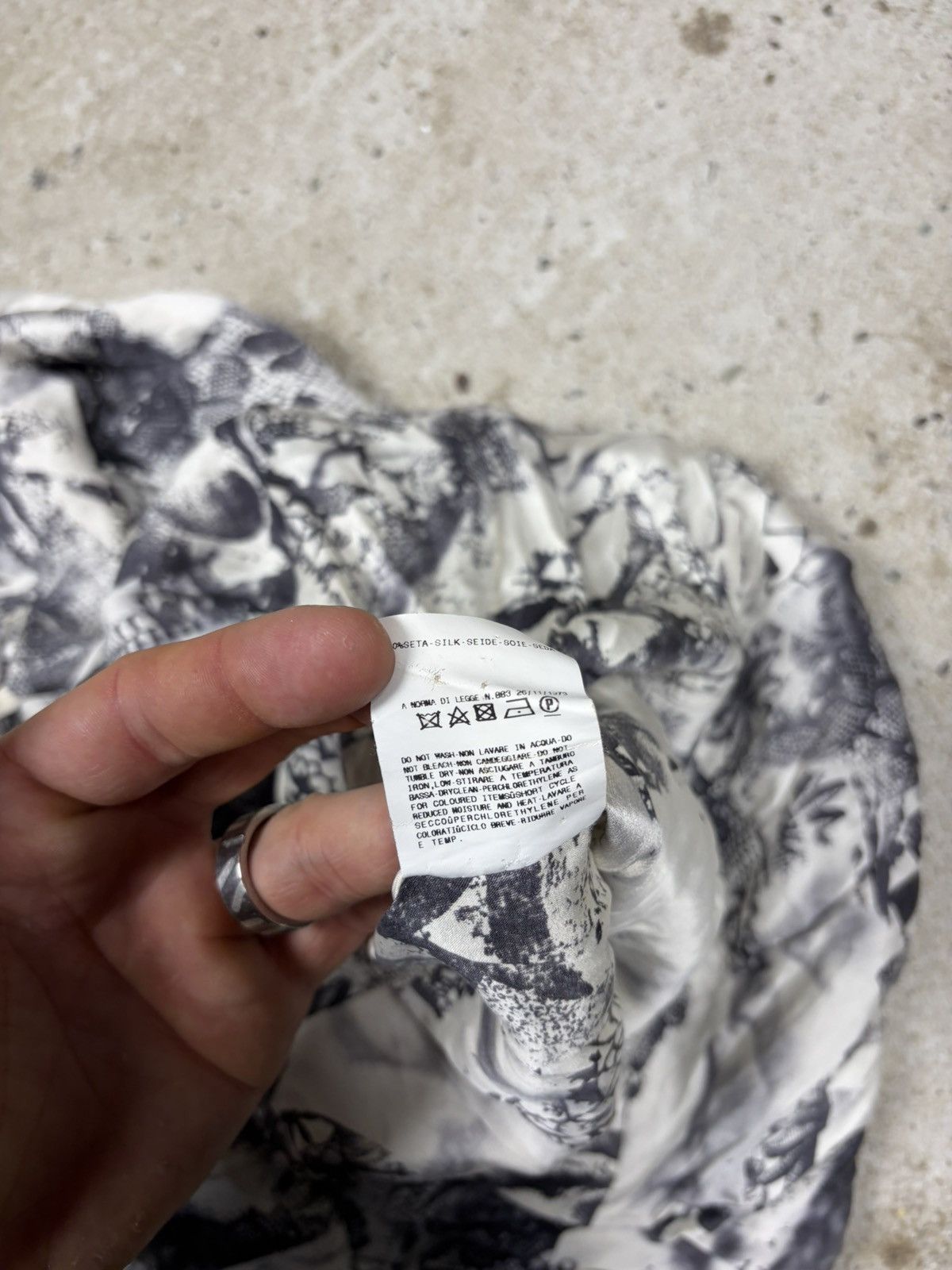 John Galliano Vintage 2000s John Galliano Silk Mini Newspaper Skull Dress Size S / US 4 / IT 40 - 10 Thumbnail
