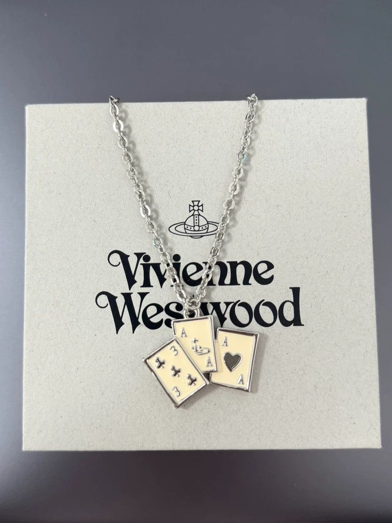 Vivienne Westwood Vivienne Westwood A poker three-in-a-row necklace Size ONE SIZE - 5 Thumbnail