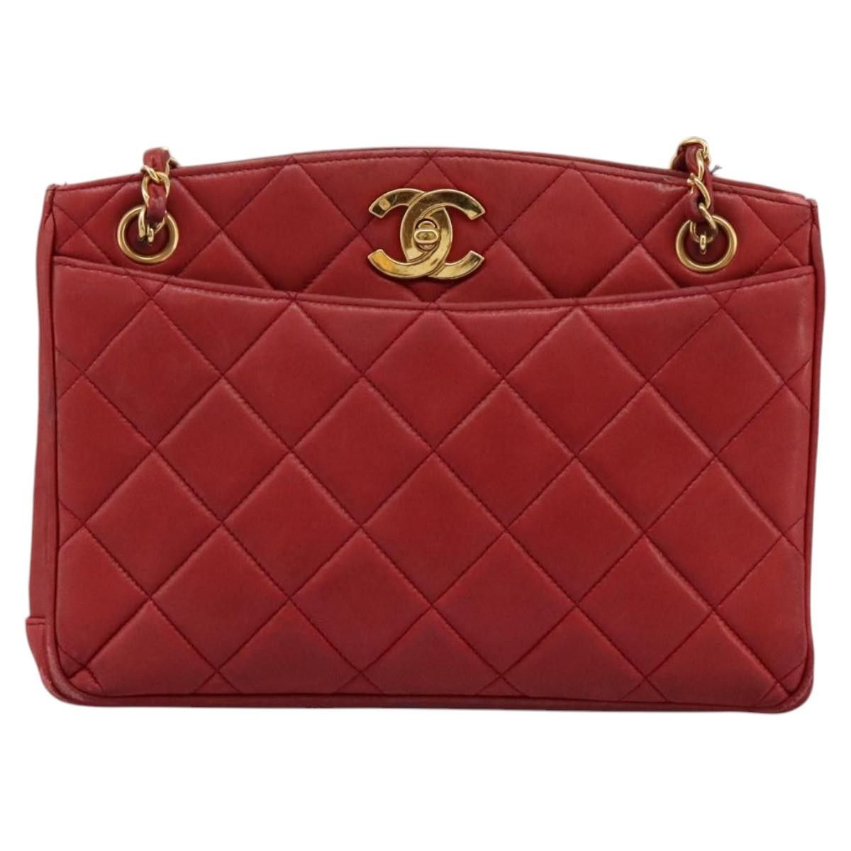 Chanel Matelassé Red Leather Shoulder Bag (Pre-Owned) Size ONE SIZE - 1 Thumbnail