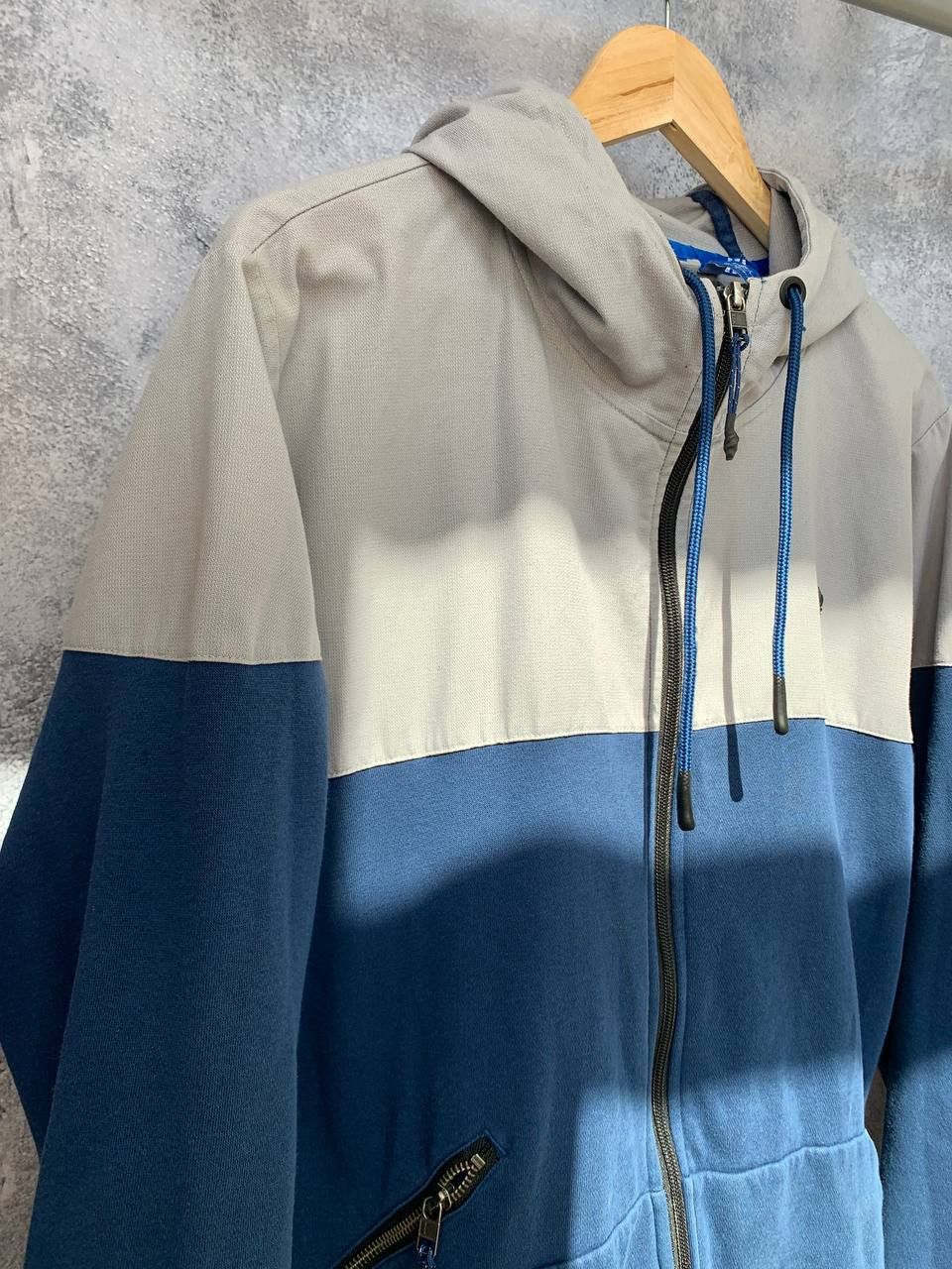 Adidas ADIDAS 2015 Jacket Hooded Blue Grey Full Zip Mens Large Size US L / EU 52-54 / 3 - 6 Thumbnail