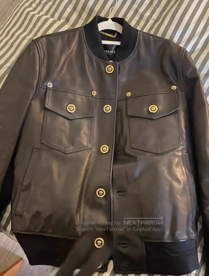 Versace Versace Leather coat Size US S / EU 44-46 / 1 - 1 Thumbnail