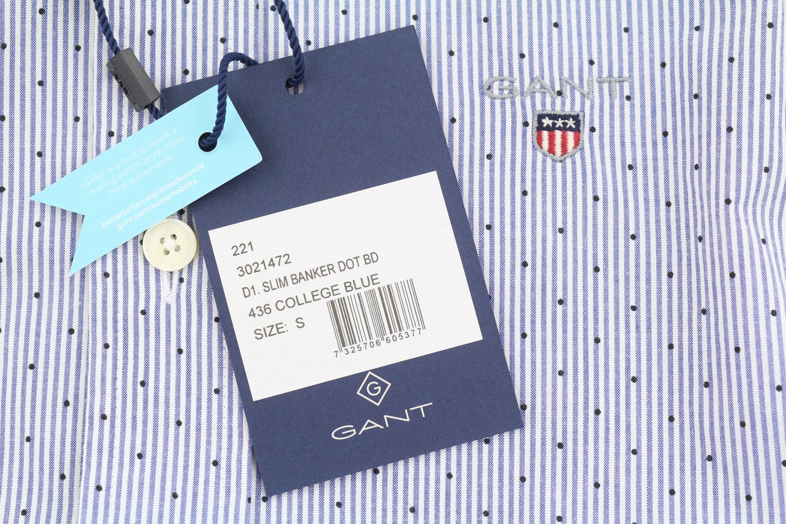 Gant SLIM BANKER BOT S College Blue Button-Down Logo 87515 Size US S / EU 44-46 / 1 - 10 Thumbnail
