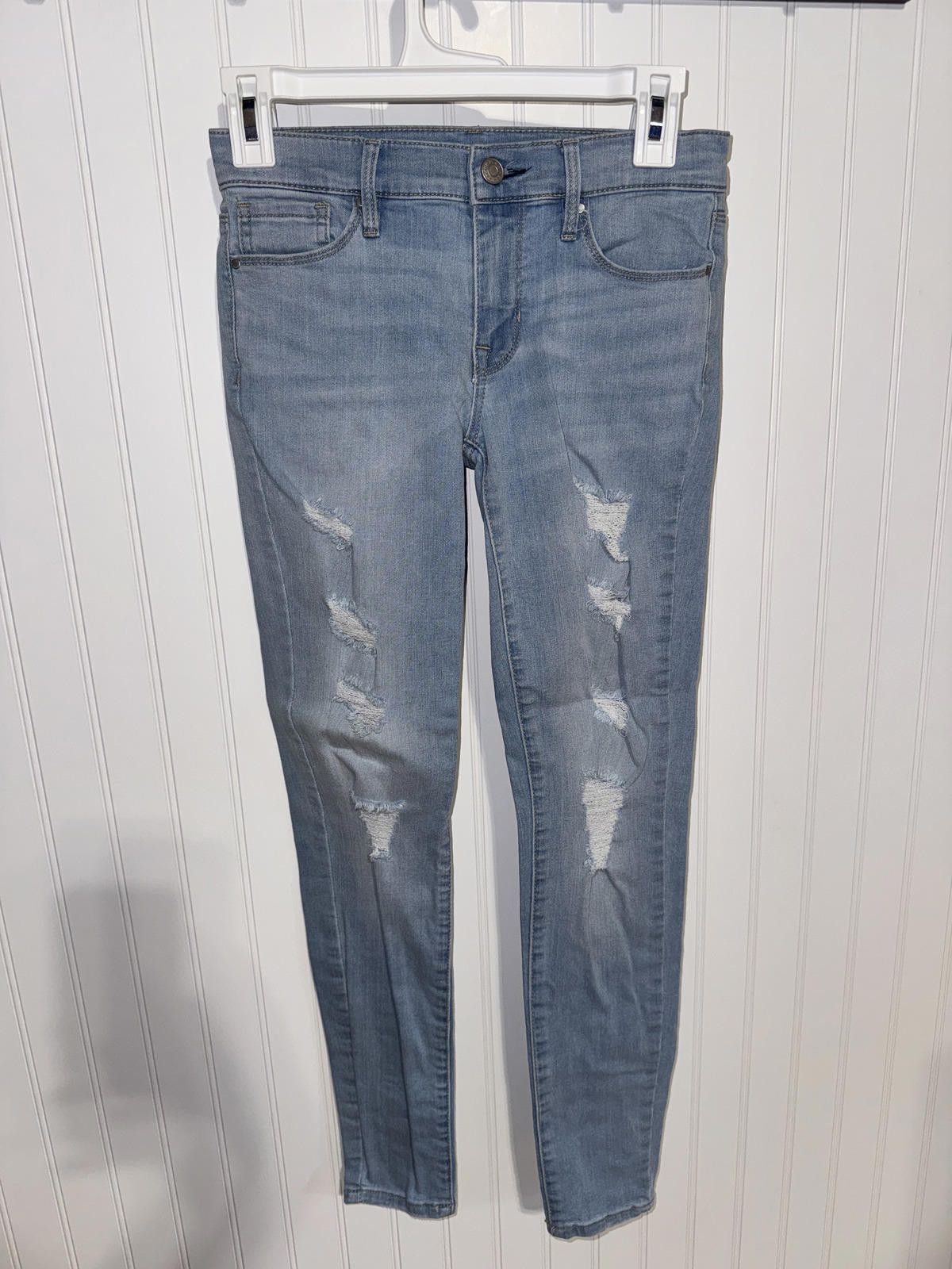 Pacsun PacSun Women's 23 Distressed Perfect Fit Jegging Light Blue Size 23" - 1 Thumbnail