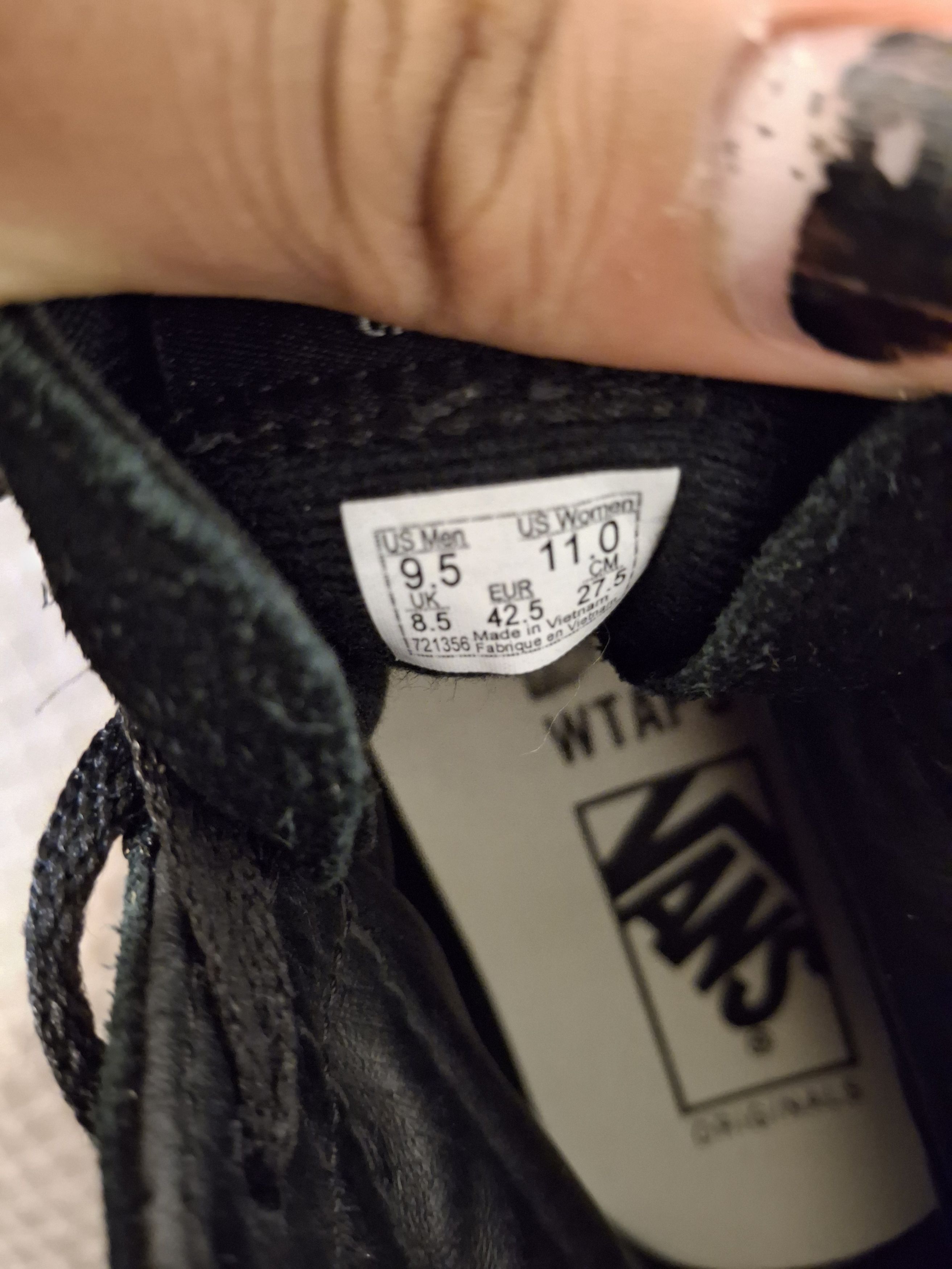 Vans × Wtaps Vans x WTAPS Black Sk8 Hi USED Size US 9.5 / EU 42-43 - 3 Thumbnail