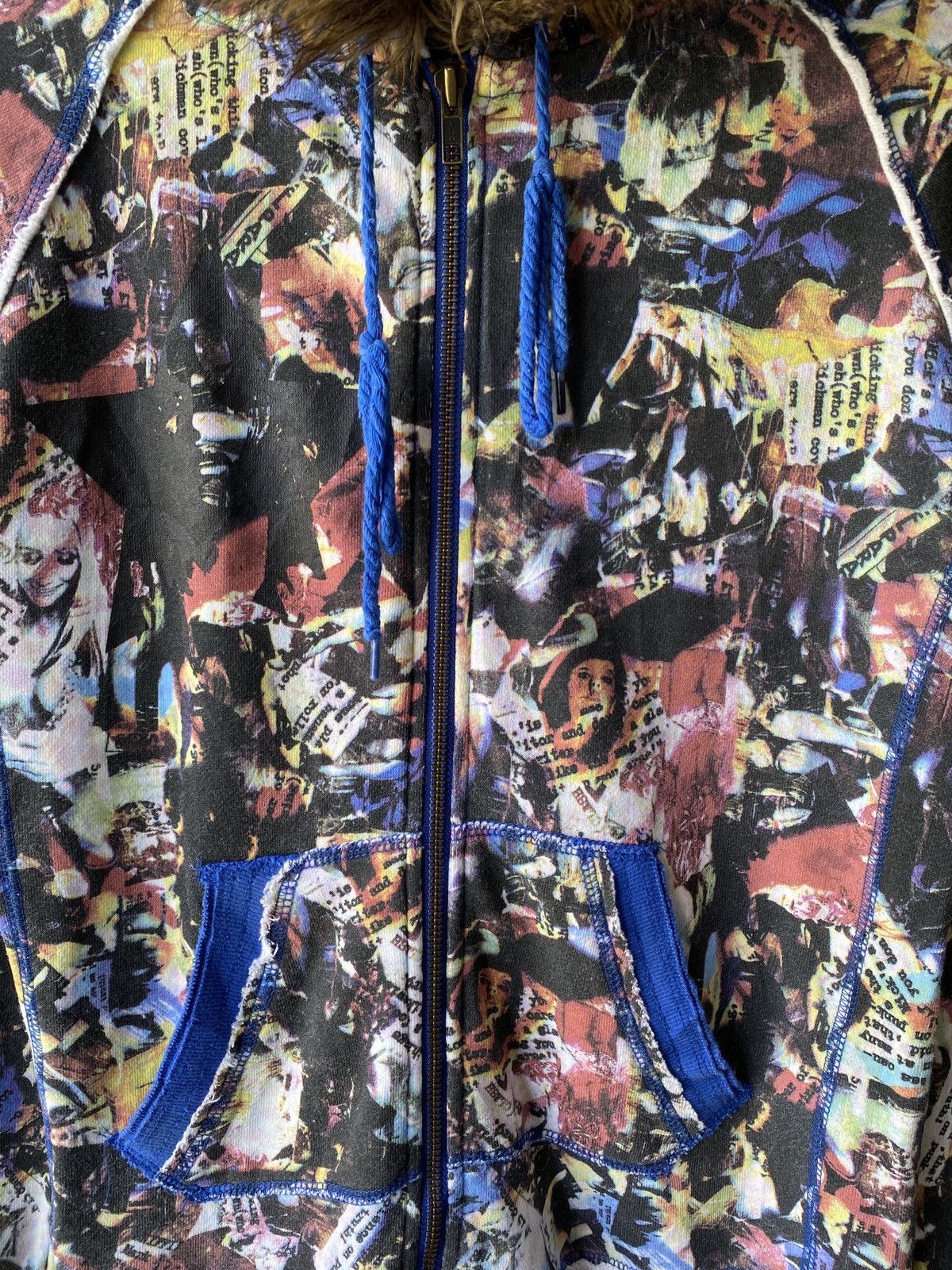 Japanese Brand Glad News Japan Fullprint Design Fur Hoodie Size US S / EU 44-46 / 1 - 9 Thumbnail