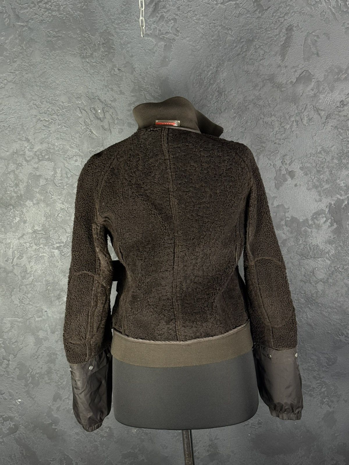 Prada 2000s Prada Brown Shearling Leather Jacket Women's Size L / US 10 / IT 46 - 22 Thumbnail