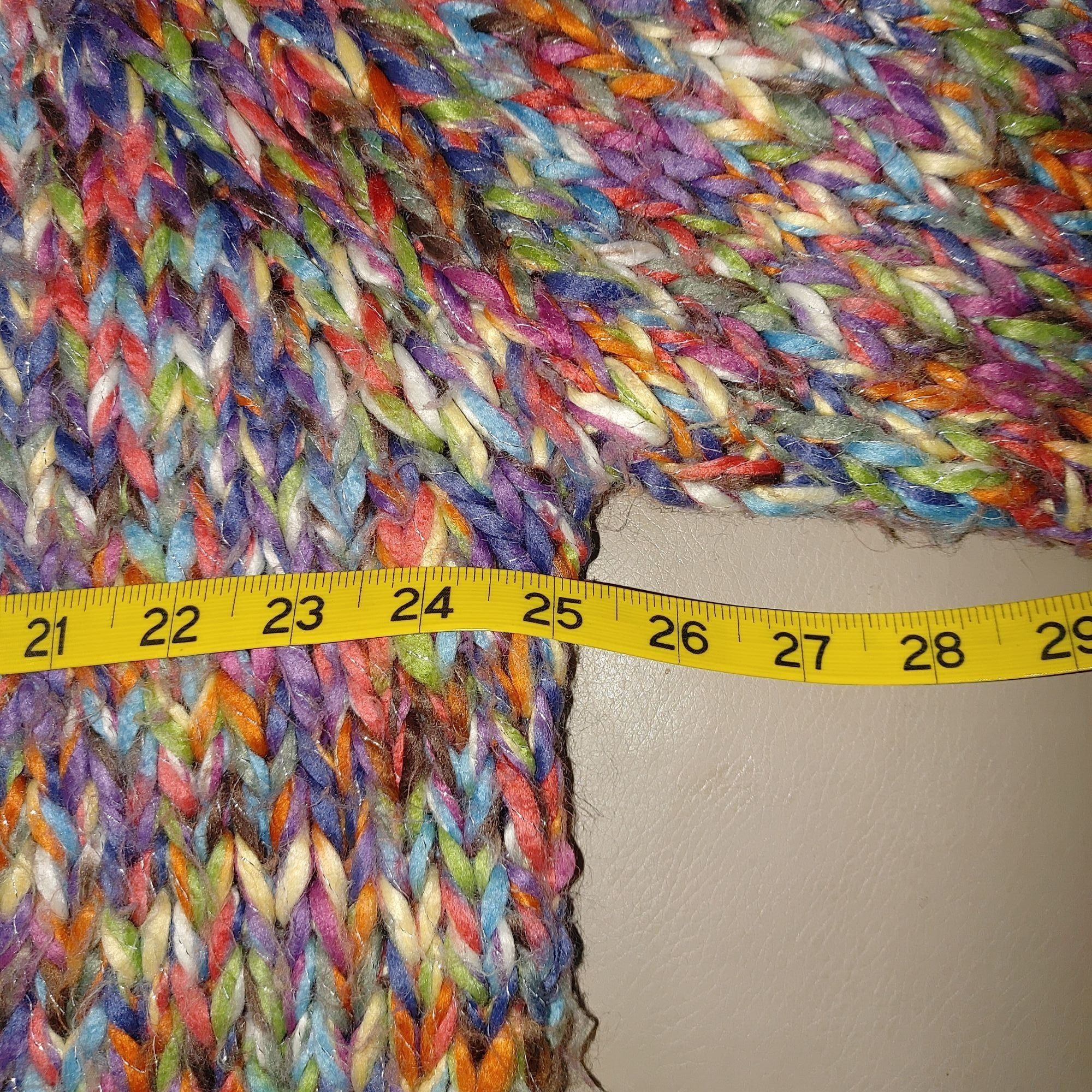 Other Cardigan Sweater XL Multicolor Oversize Cropped Chunky Knit Size XXL / US 16-18 / IT 52-54 - 4 Thumbnail