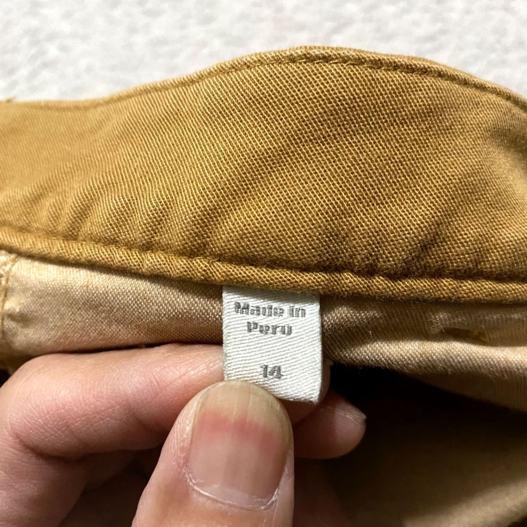 Vintage Garnet Hill Pants Beige Straight Chino High Rise Casual 14 Womens Regular Inseam 27 (No N/A) Size 24" / US 00 / IT 34 - 4 Thumbnail