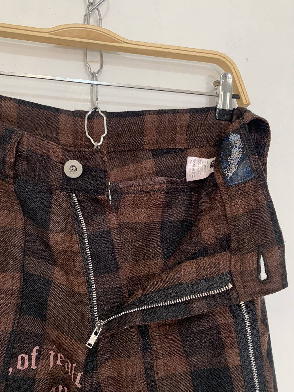 Blackbird × Japanese Brand × Seditionaries Blue bird punk skull plaid bondage pants Size US 28 / EU 44 - 4 Thumbnail