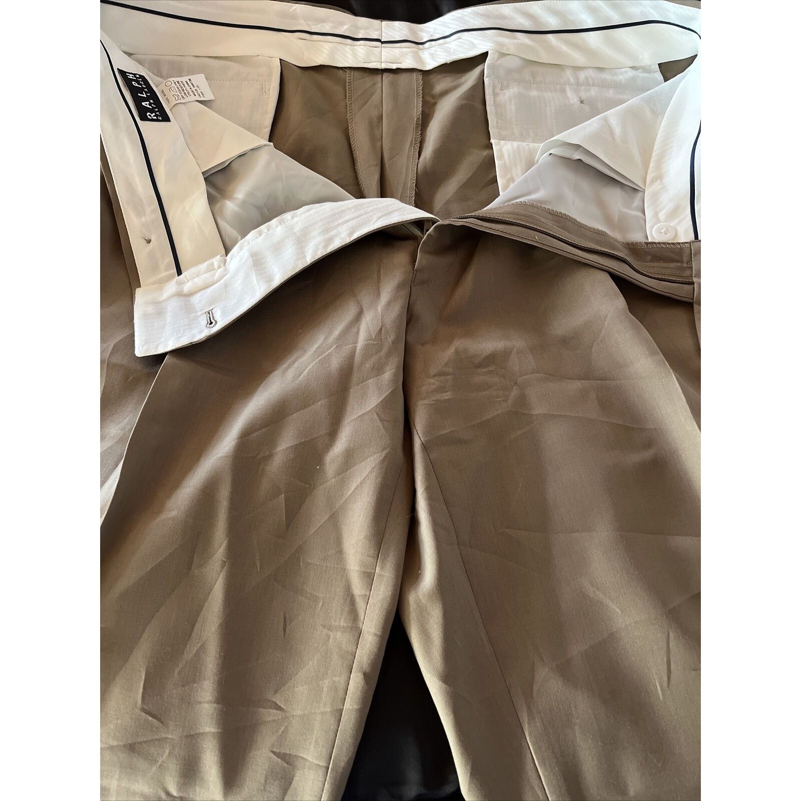 Ralph Lauren Ralph Lauren Mens 40x29 Brown Flat Straight Wool Dress Pants Size US 40 / EU 56 - 14 Thumbnail