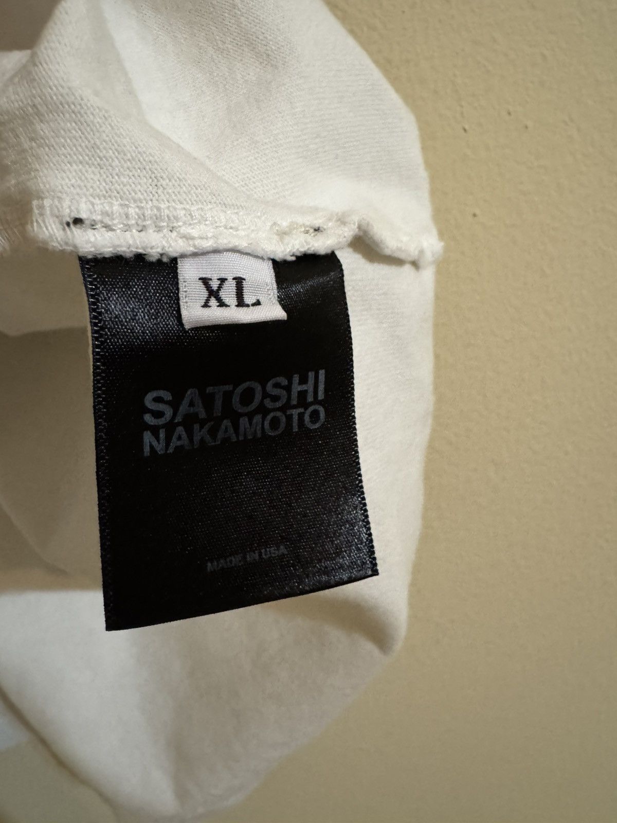 Satoshi Nakamoto Satoshi Nakamoto Wrap Tee Shirt White XL Size US XL / EU 56 / 4 - 4 Thumbnail