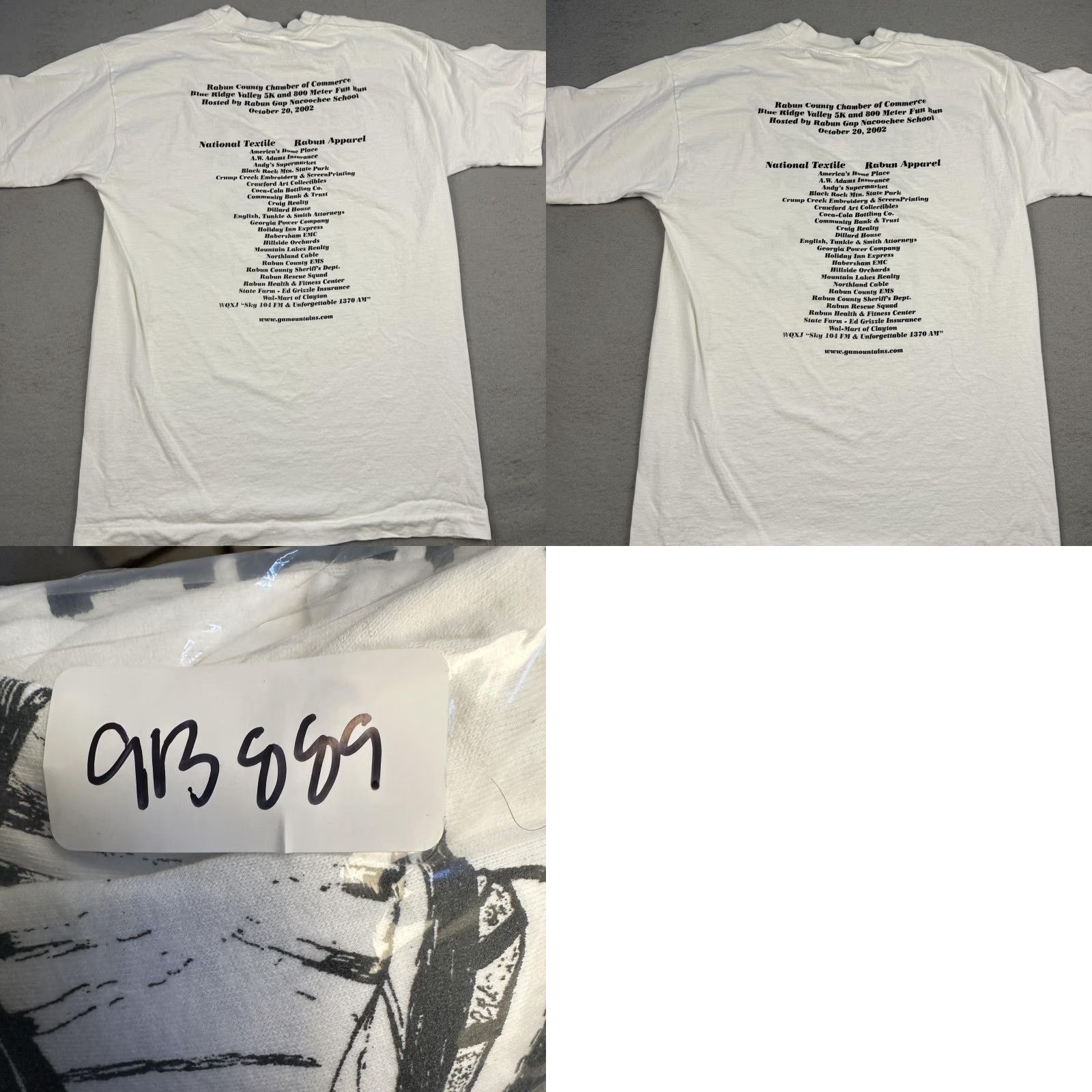 Fruit Of The Loom VINTAGE Fruit of the Loom White T-Shirt Mens Large 2000s Blue Ridge Valley 5K Shirt Graphic Print"} Size US L / EU 52-54 / 3 - 10 Thumbnail