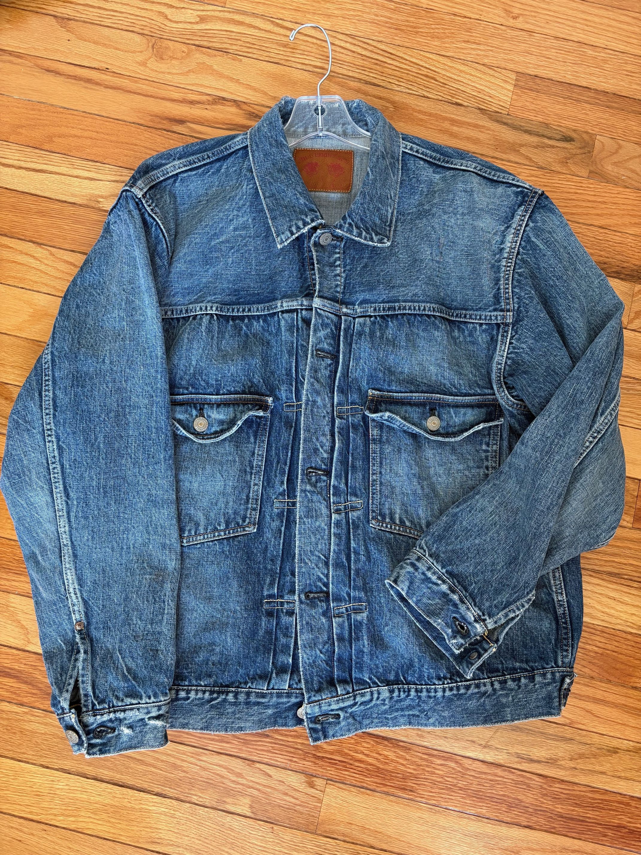 Full Count & Co. 2978-2102 13.7oz Dartford Type II Denim Jacket Size 46 Japan Size US XL / EU 56 / 4 - 1 Thumbnail