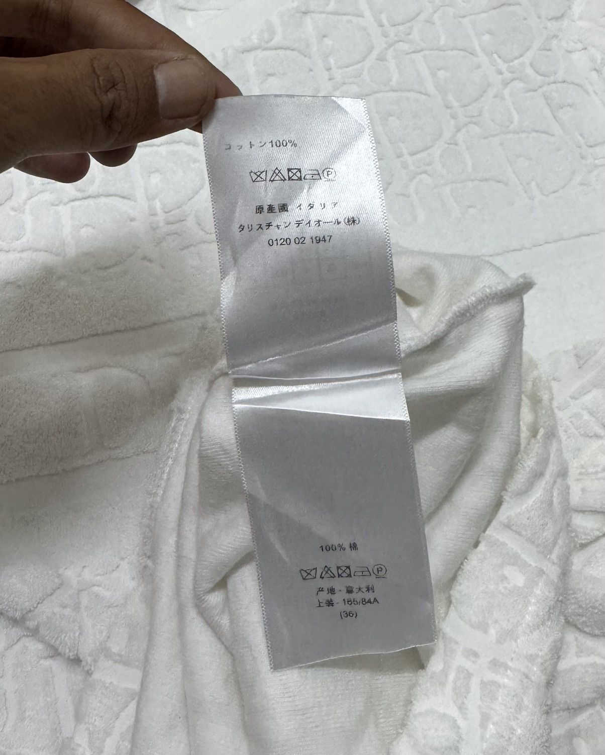 Dior CHRISTIAN DIOR White Terry Italy Shirt Size US S / EU 44-46 / 1 - 9 Thumbnail