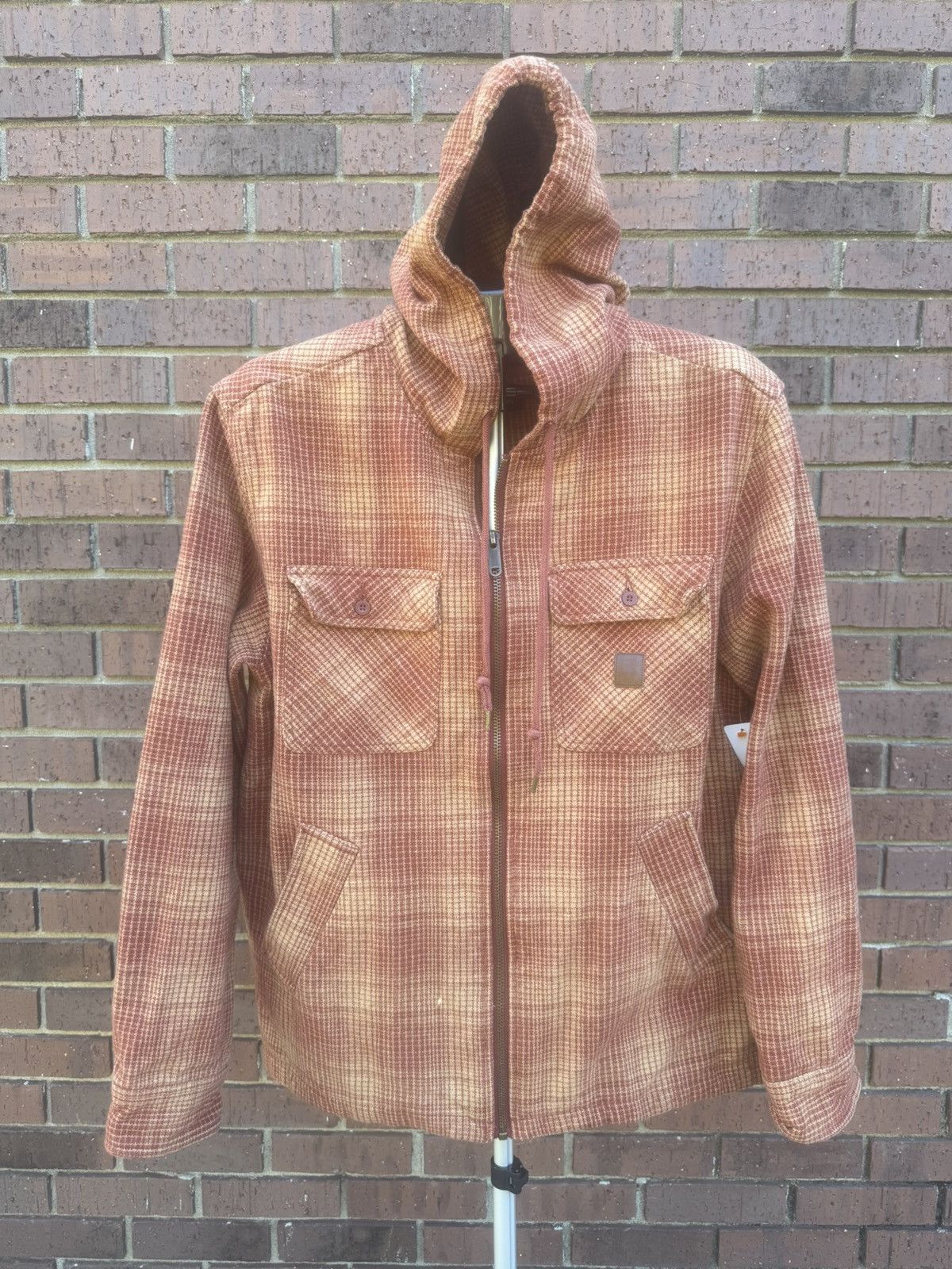 Brixton Brixton Hooded Full Zip Coastal Hooded Jacket Heavy Orange Size US M / EU 48-50 / 2 - 1 Thumbnail