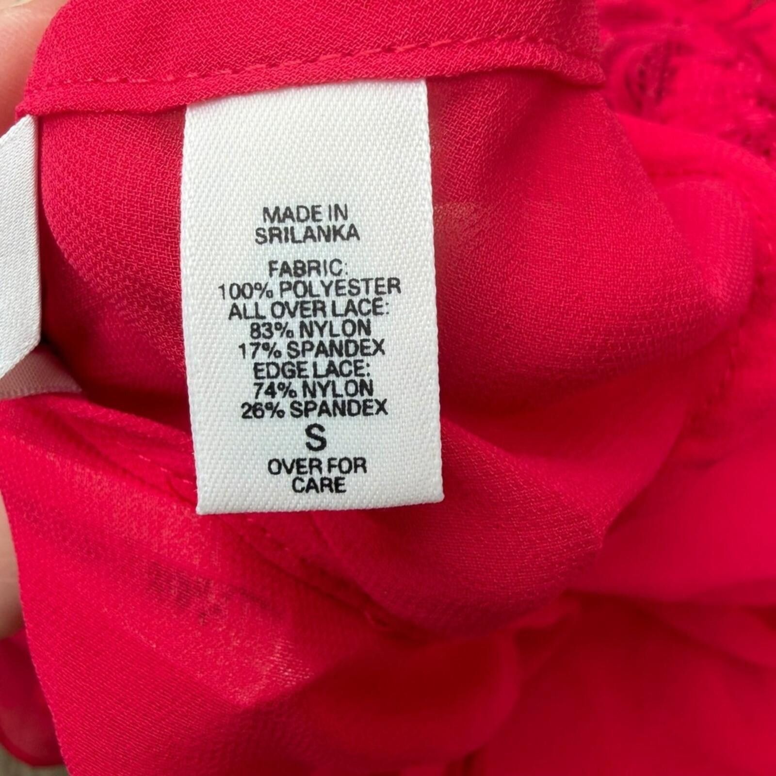 Other Victorias Secret Red Lace Ruffle Teddy Bodysuit Small Size ONE SIZE - 7 Thumbnail
