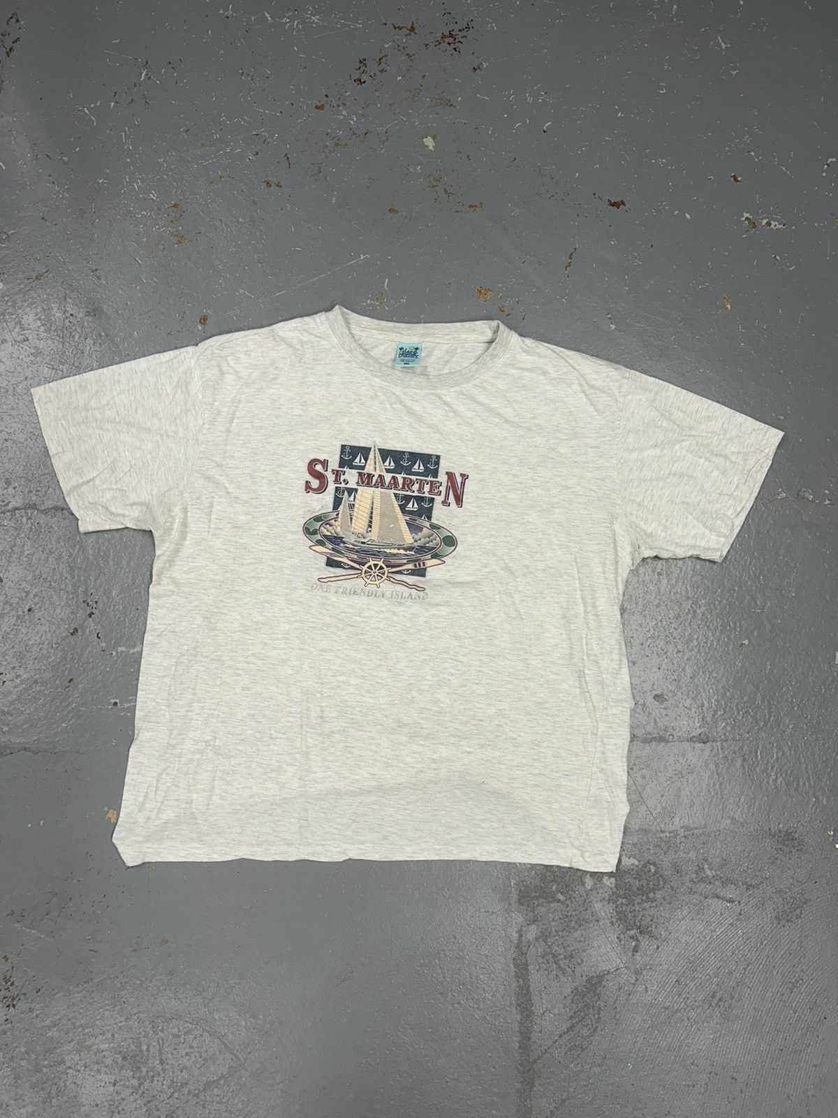 Vintage Crazy Vintage 90s Essential Grey St maarten Graphic T-Shirt Size US XL / EU 56 / 4 - 1 Thumbnail