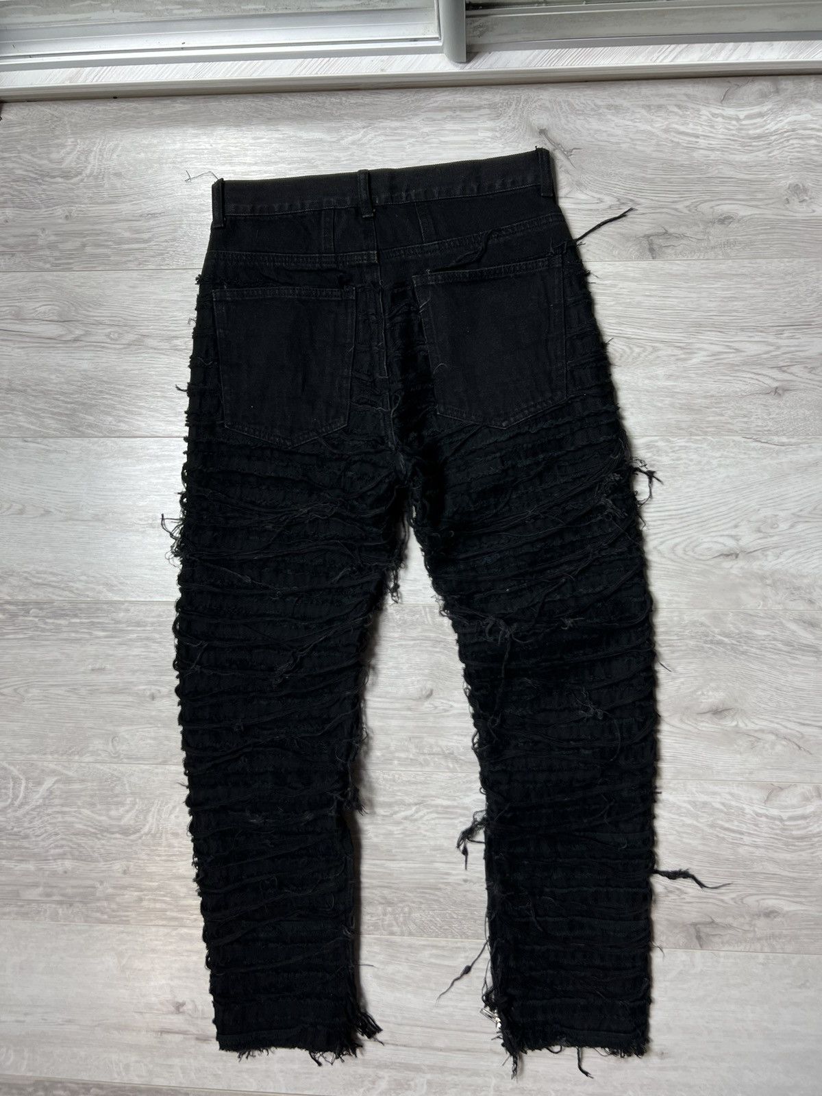 Japanese Brand Supermade Destroyed AMIRI Style Distressed Zipper Jeans Size US 30 / EU 46 - 6 Thumbnail
