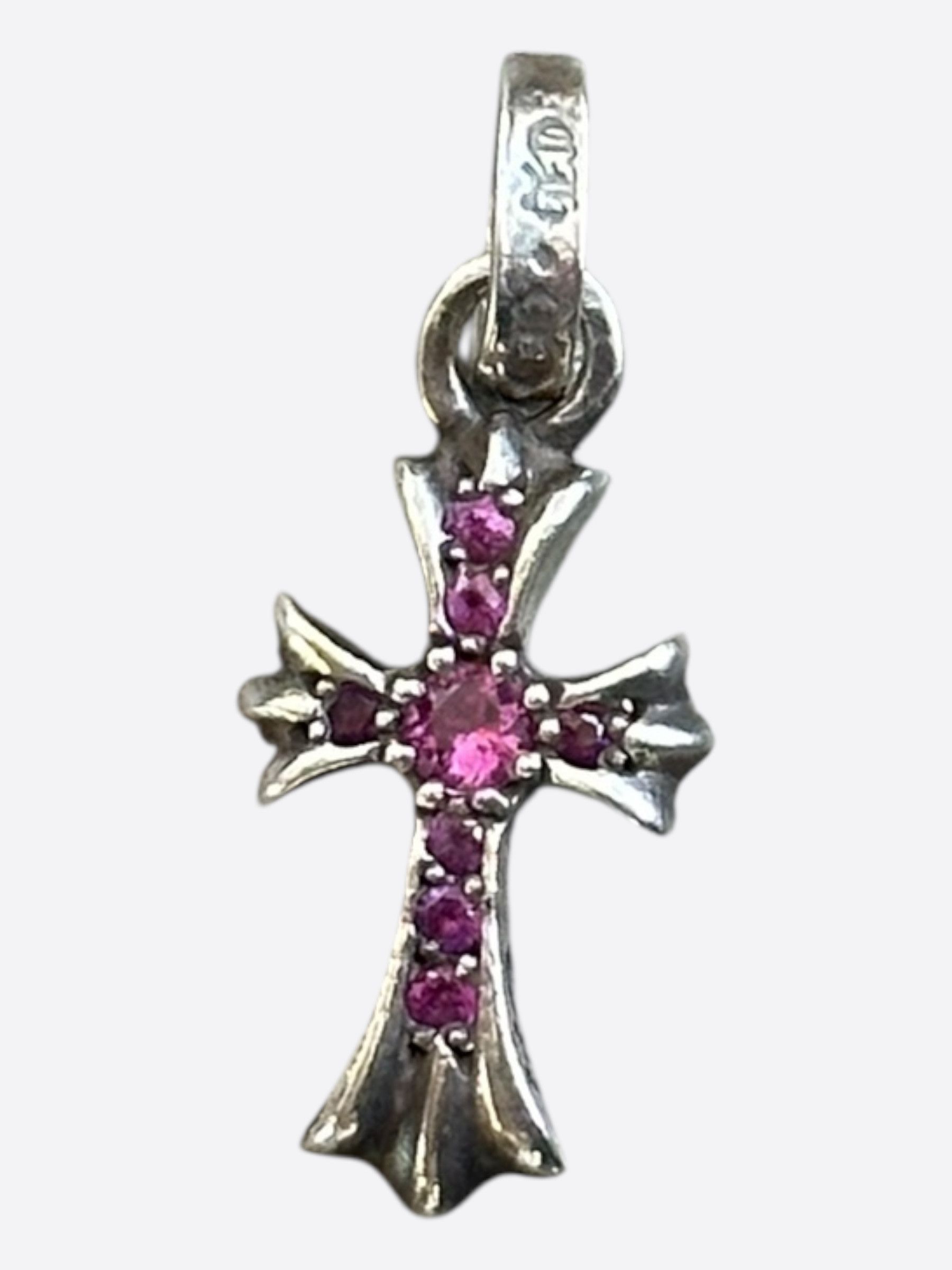 Chrome Hearts Chrome Hearts Silver & Ruby Baby Fat Pendant Size ONE SIZE - 1 Thumbnail