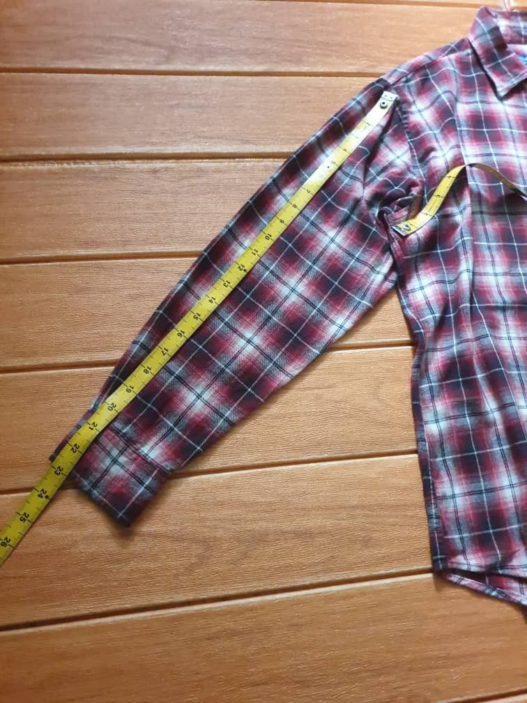 Japanese Brand Navy Checkered Japanese style harajuku flannel shirt Size US L / EU 52-54 / 3 - 7 Thumbnail