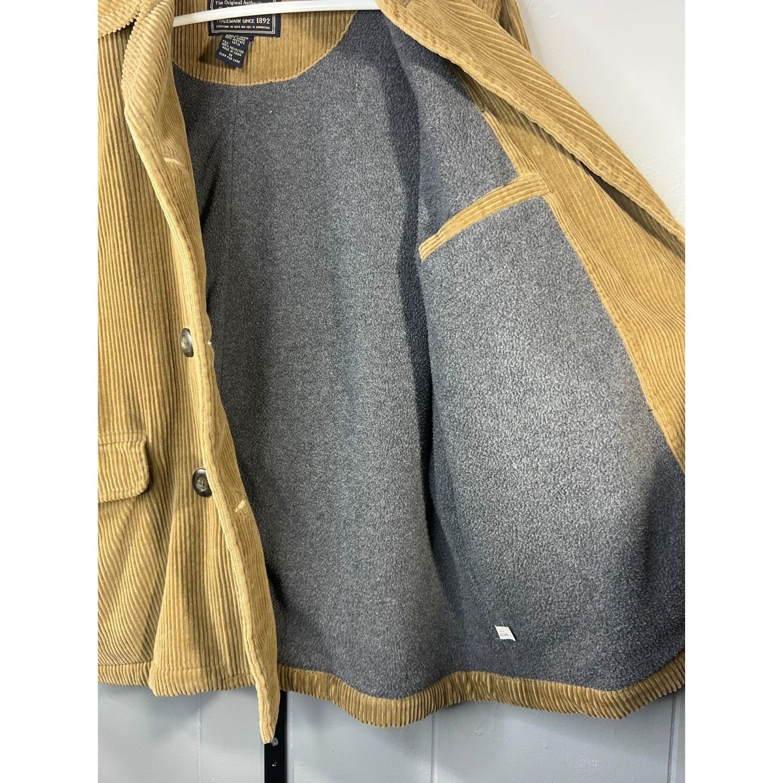 Abercrombie & Fitch Vintage Abercrombie & Fitch Corduroy Jacket Fleece Lined Lea Size L / US 10 / IT 46 - 3 Thumbnail