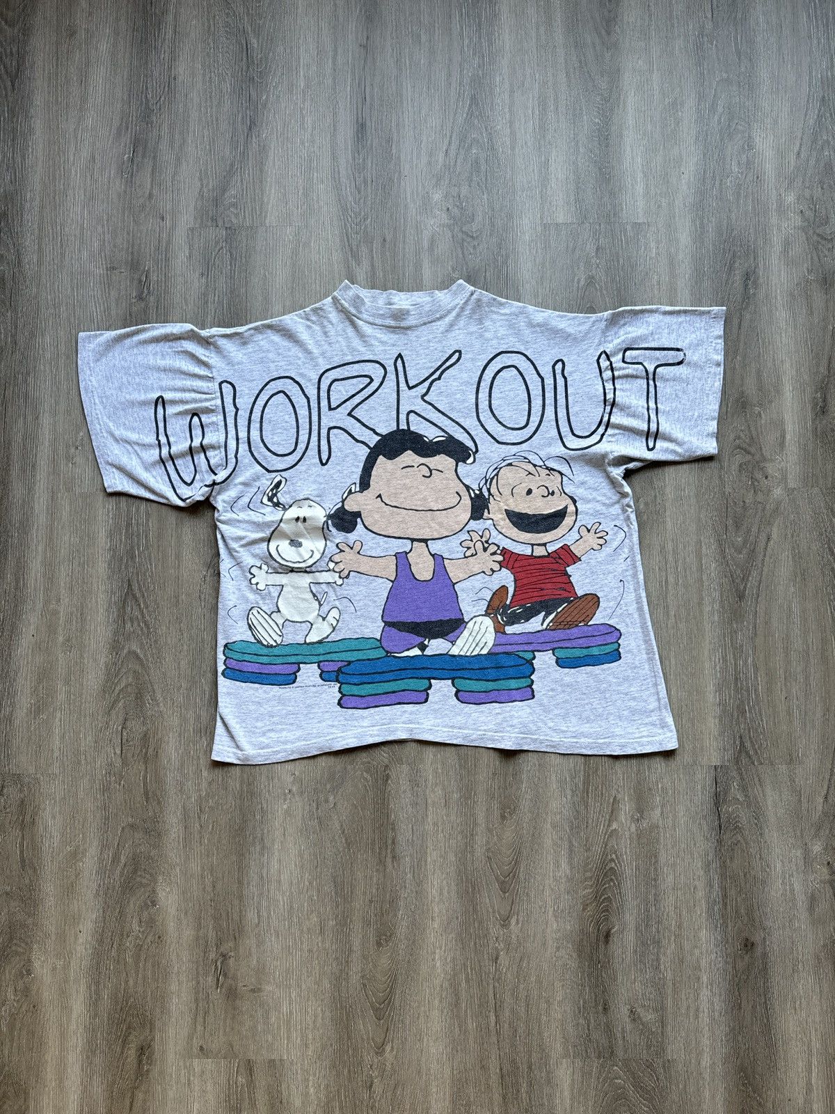 Vintage Vintage 90s Snoopy Peanuts Workout Cartoon Art Rare Promo | Grailed